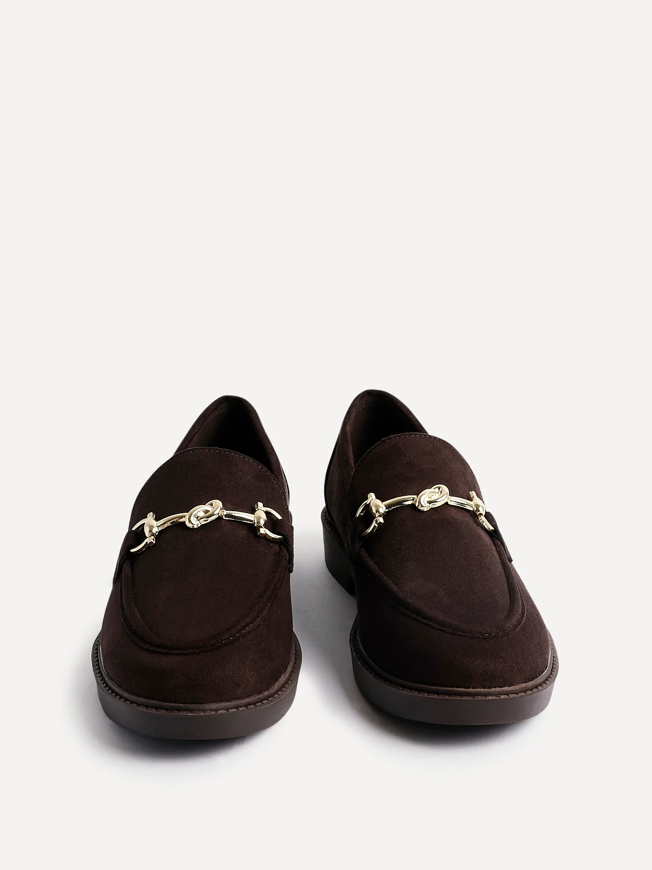 Elite Brown Faux Leather Loafers - Image 3
