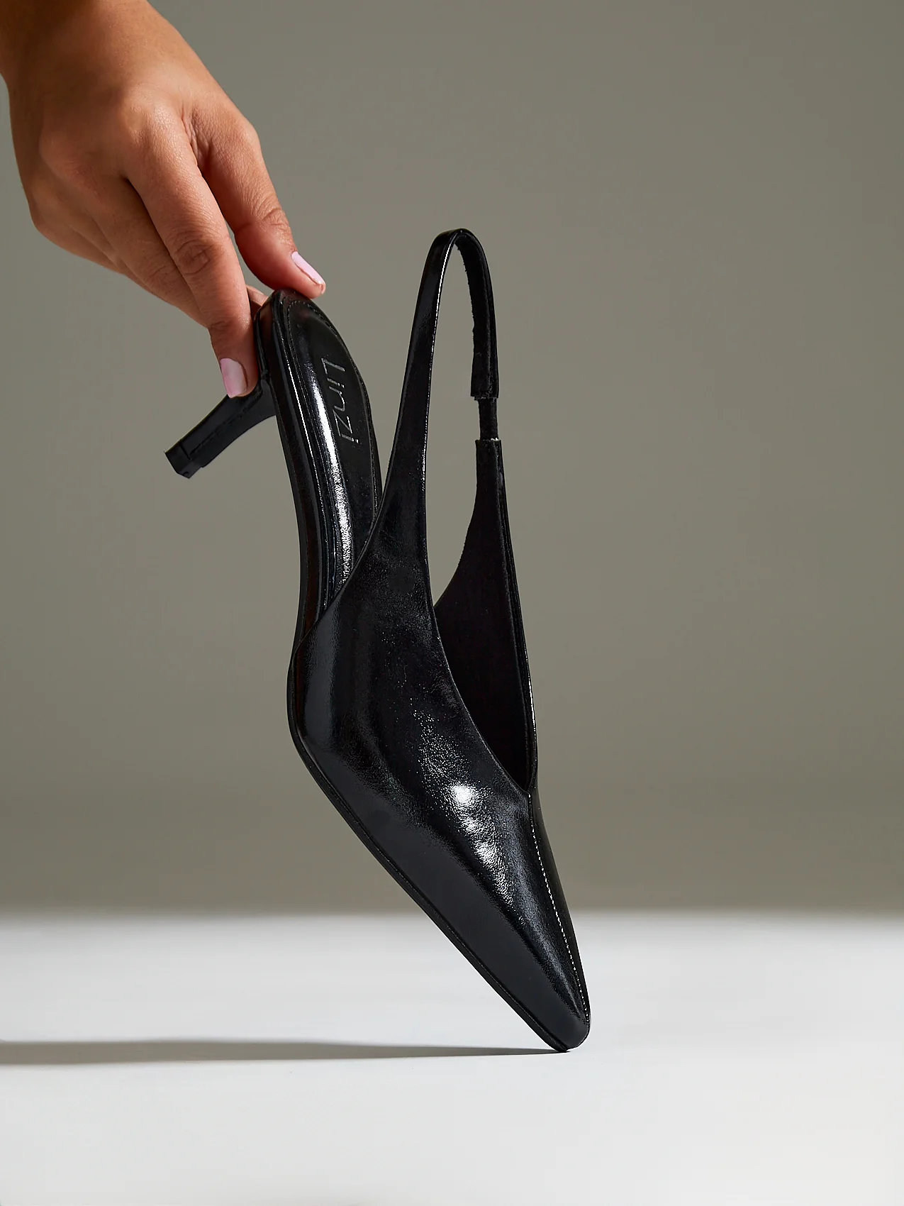 Eliza Black Faux Leather Court Heels - Image 7
