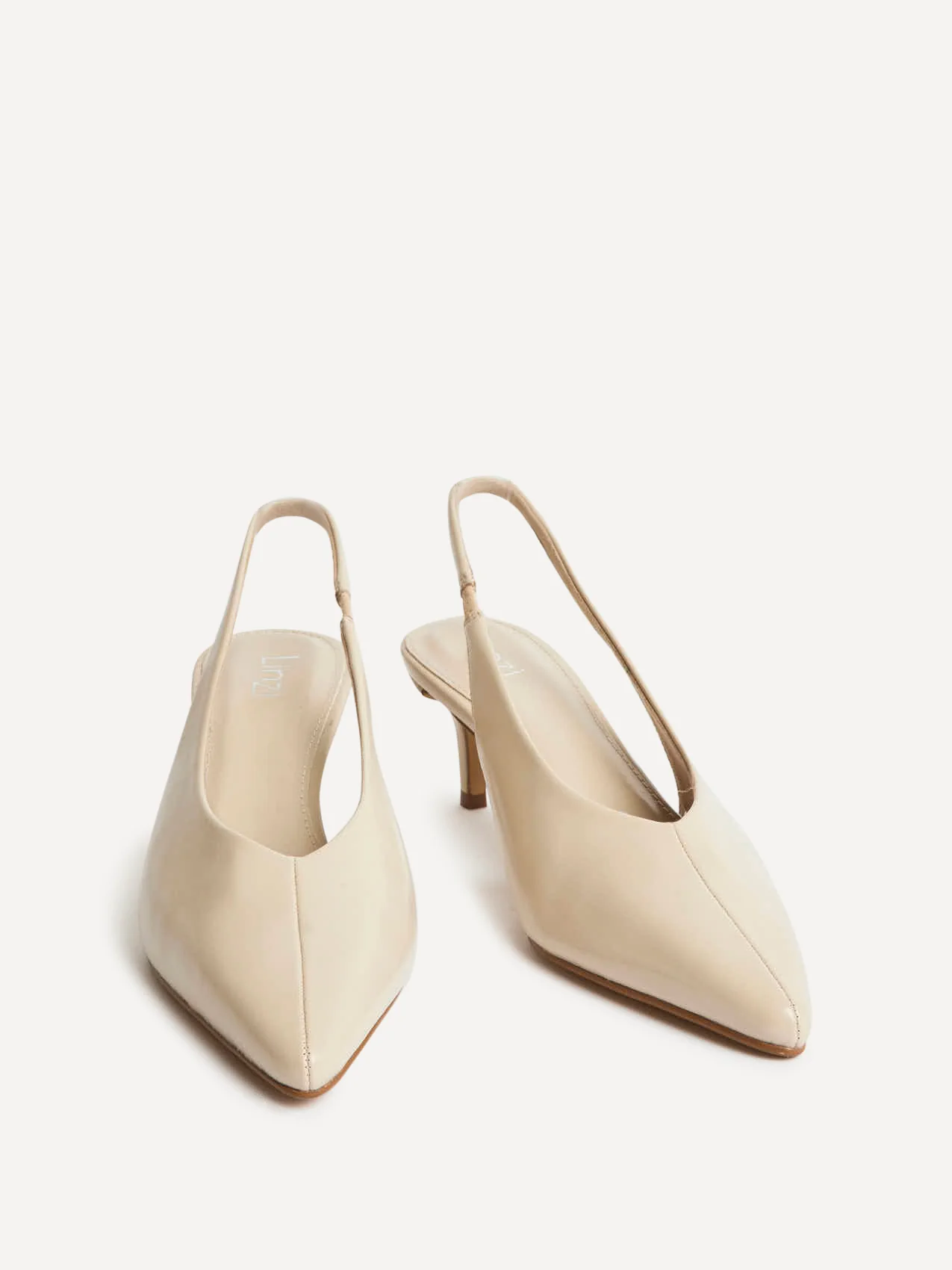 Eliza Taupe Faux Leather Court Heels - Image 3