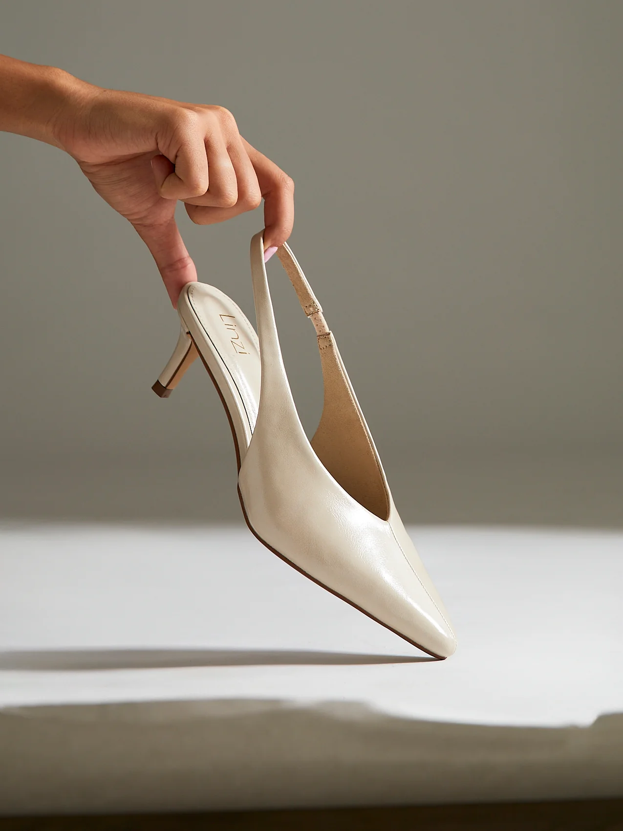 Eliza Taupe Faux Leather Court Heels - Image 6