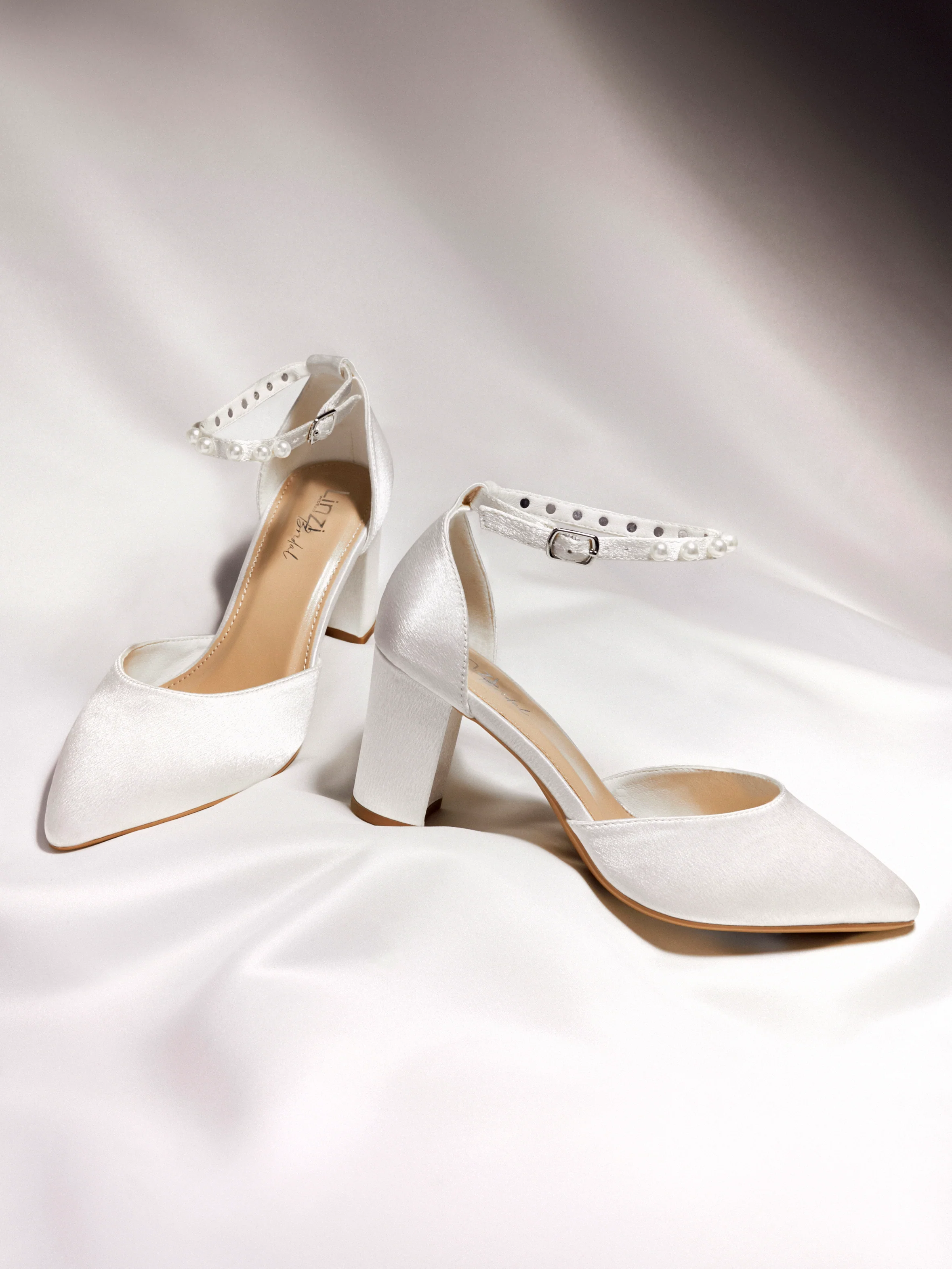 Elowen Wide Fit Bridal Satin Court Heels - Image 6