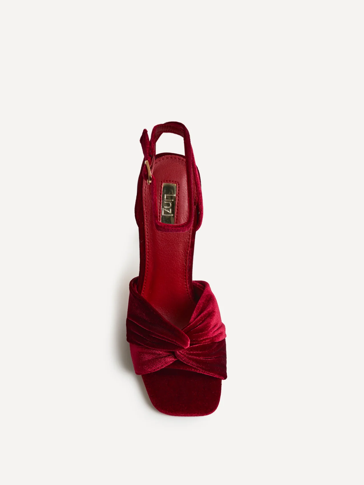 Emery Red Velvet High Heels - Image 5