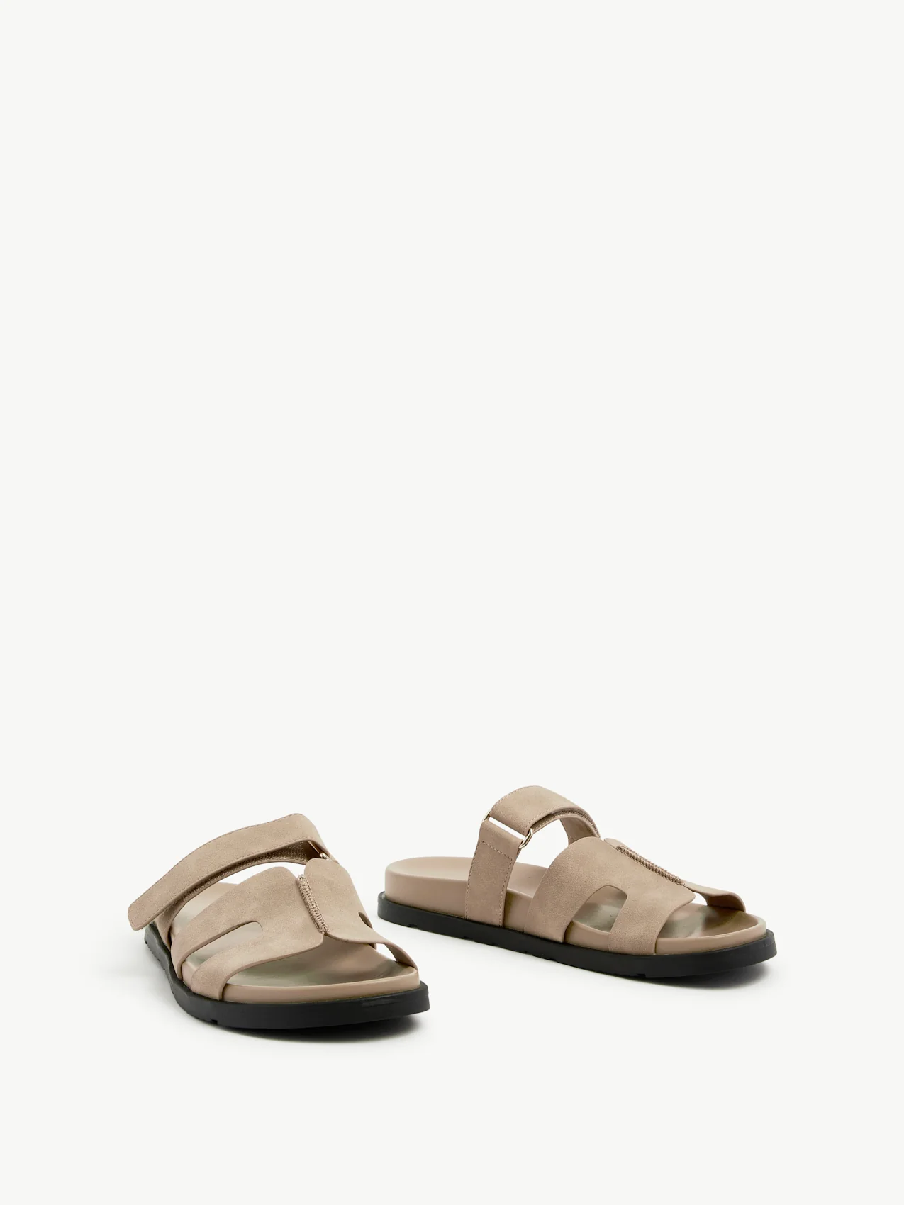 Emmy Taupe Faux Nubuck Sandals - Image 3