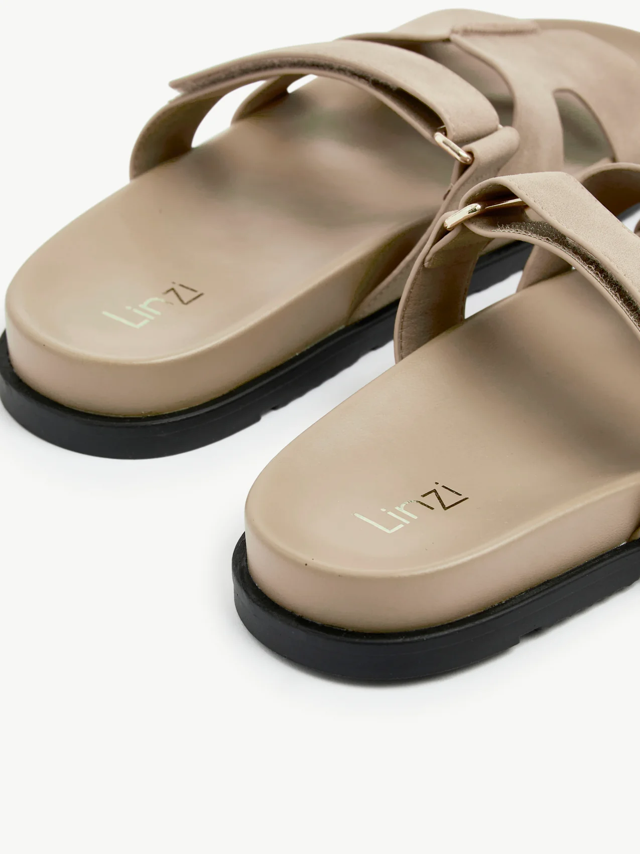 Emmy Taupe Faux Nubuck Sandals - Image 5
