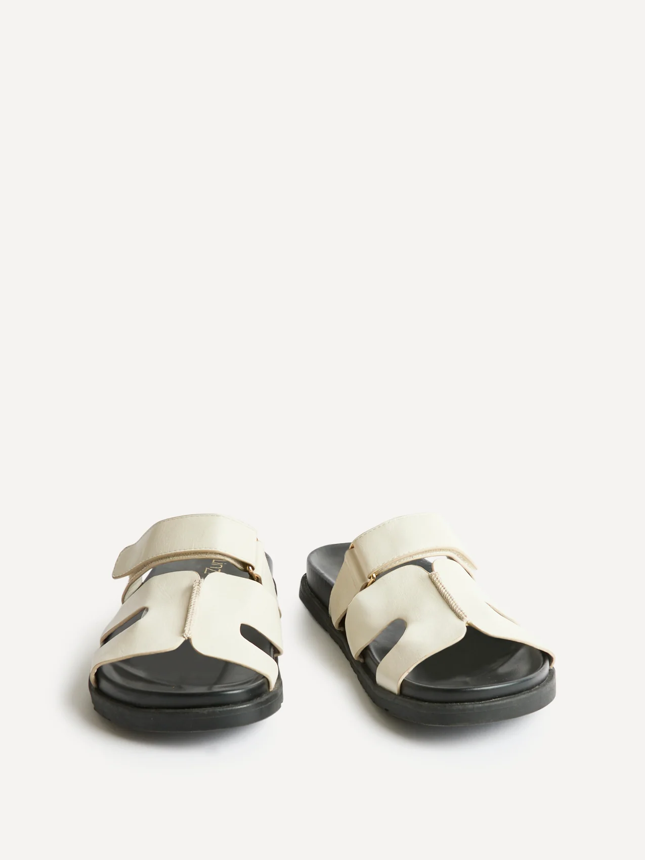Emmy White Faux Leather Sandals - Image 3