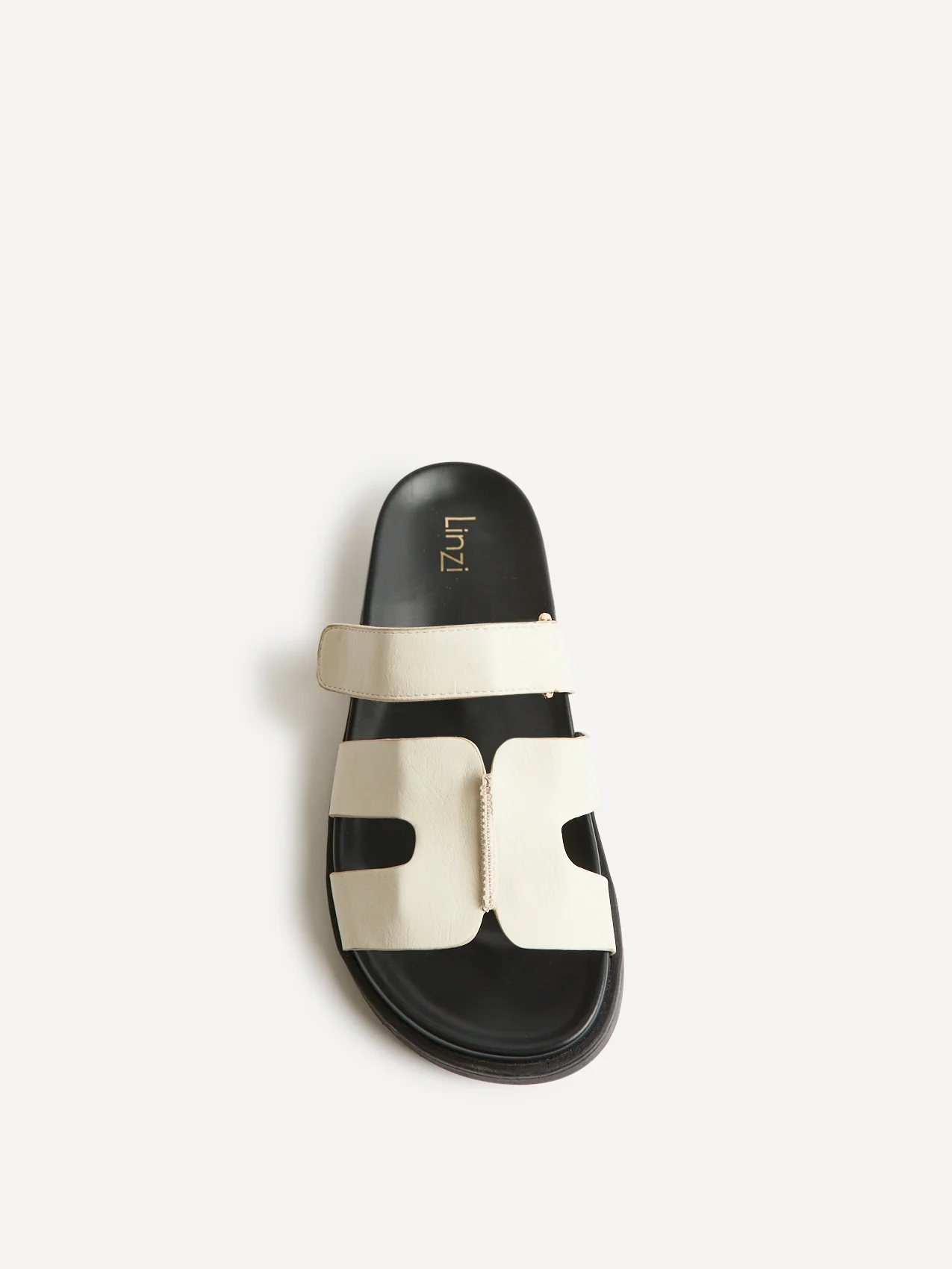 Emmy White Faux Leather Sandals - Image 4