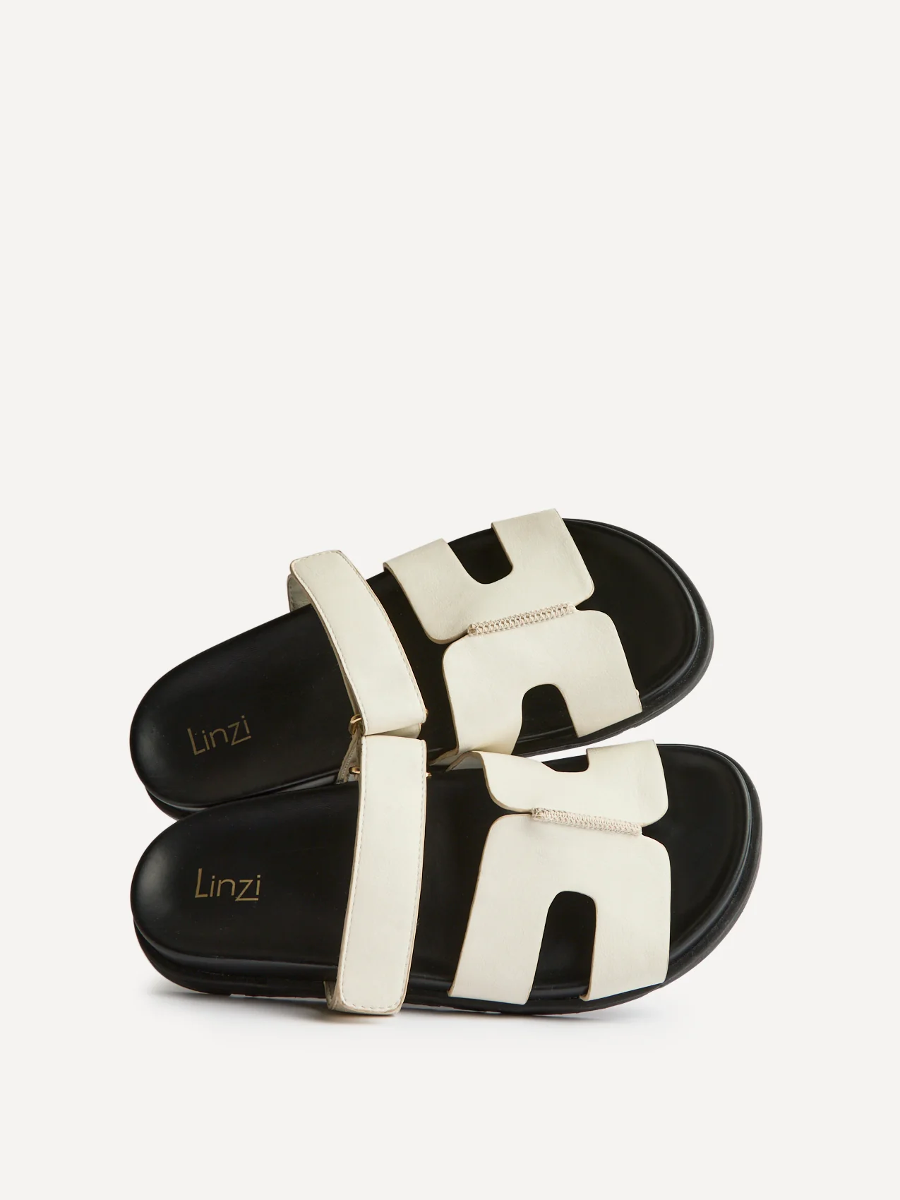 Emmy White Faux Leather Sandals - Image 5