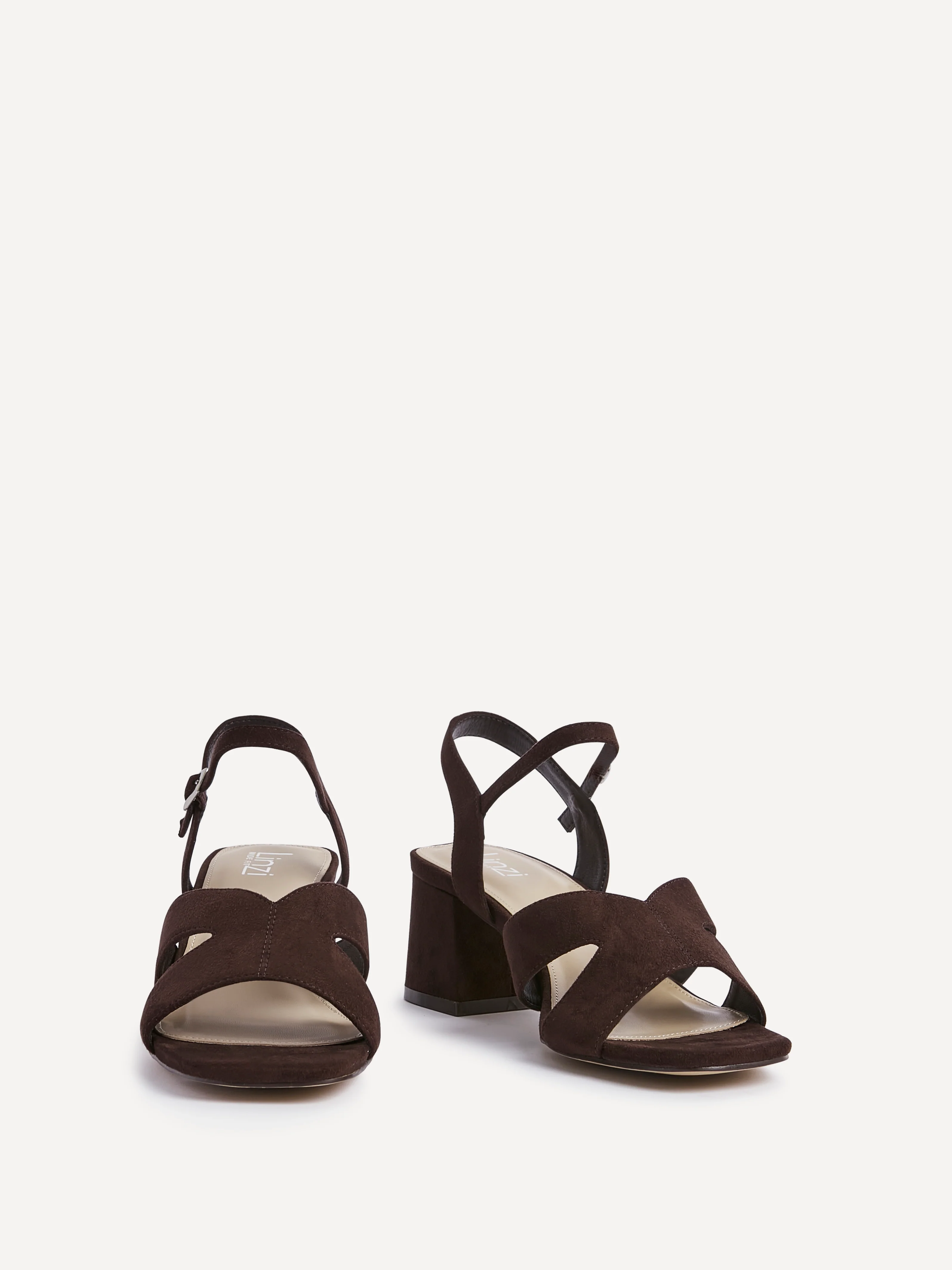 Empire Wide Fit Brown Block Heels - Image 3