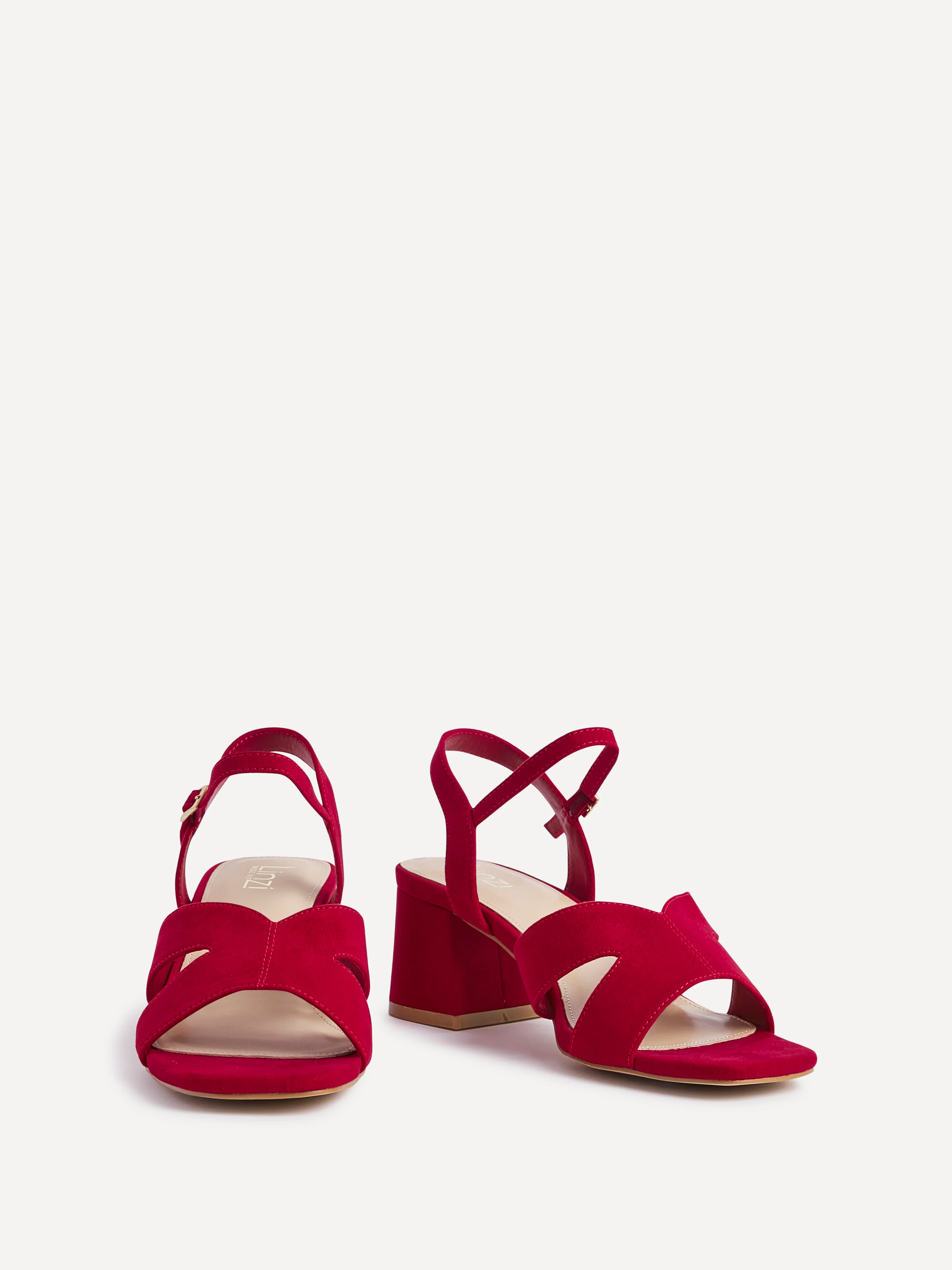 Empire Wide Fit Red Block Heels - Image 3