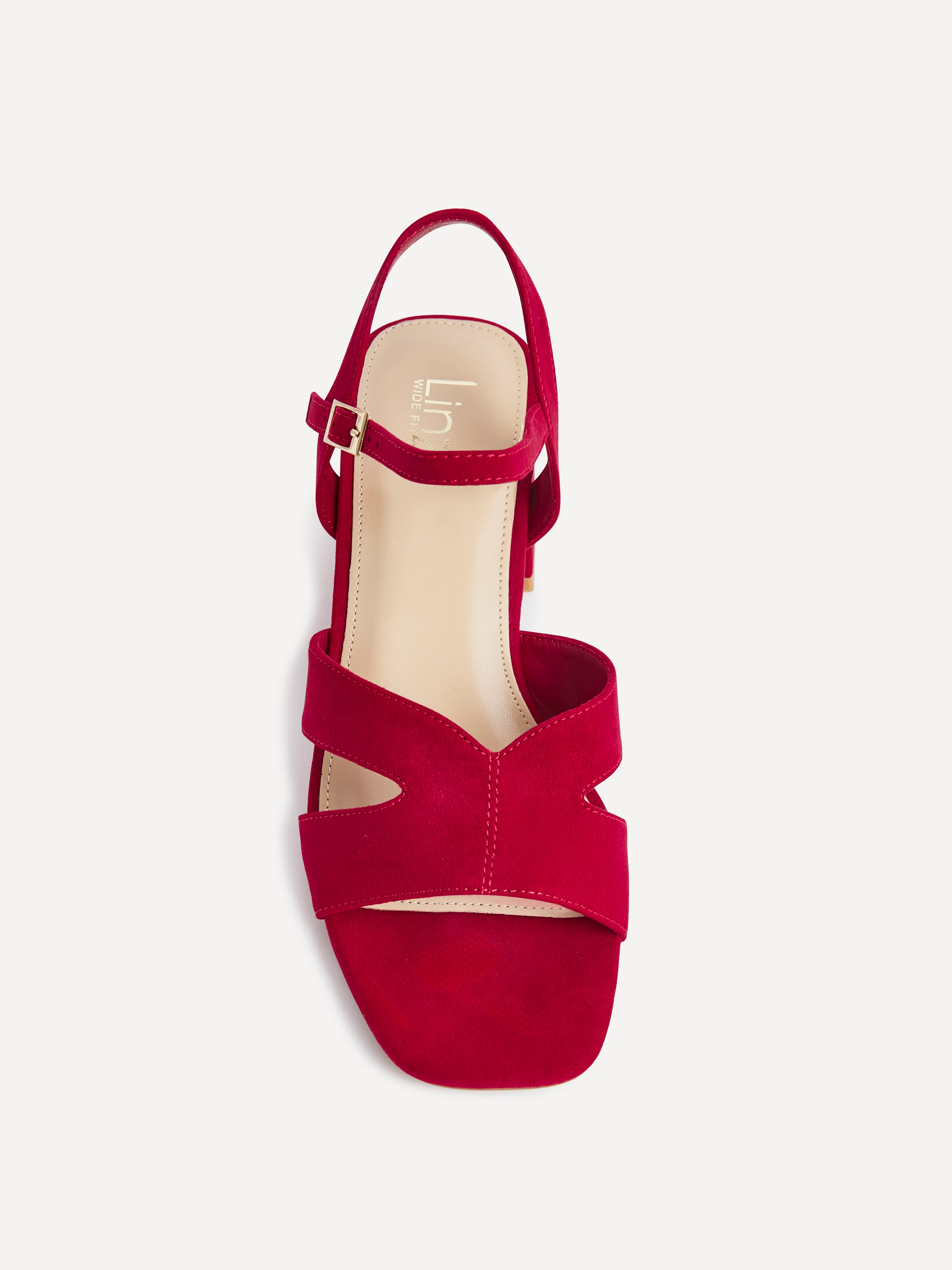 Empire Wide Fit Red Block Heels - Image 4