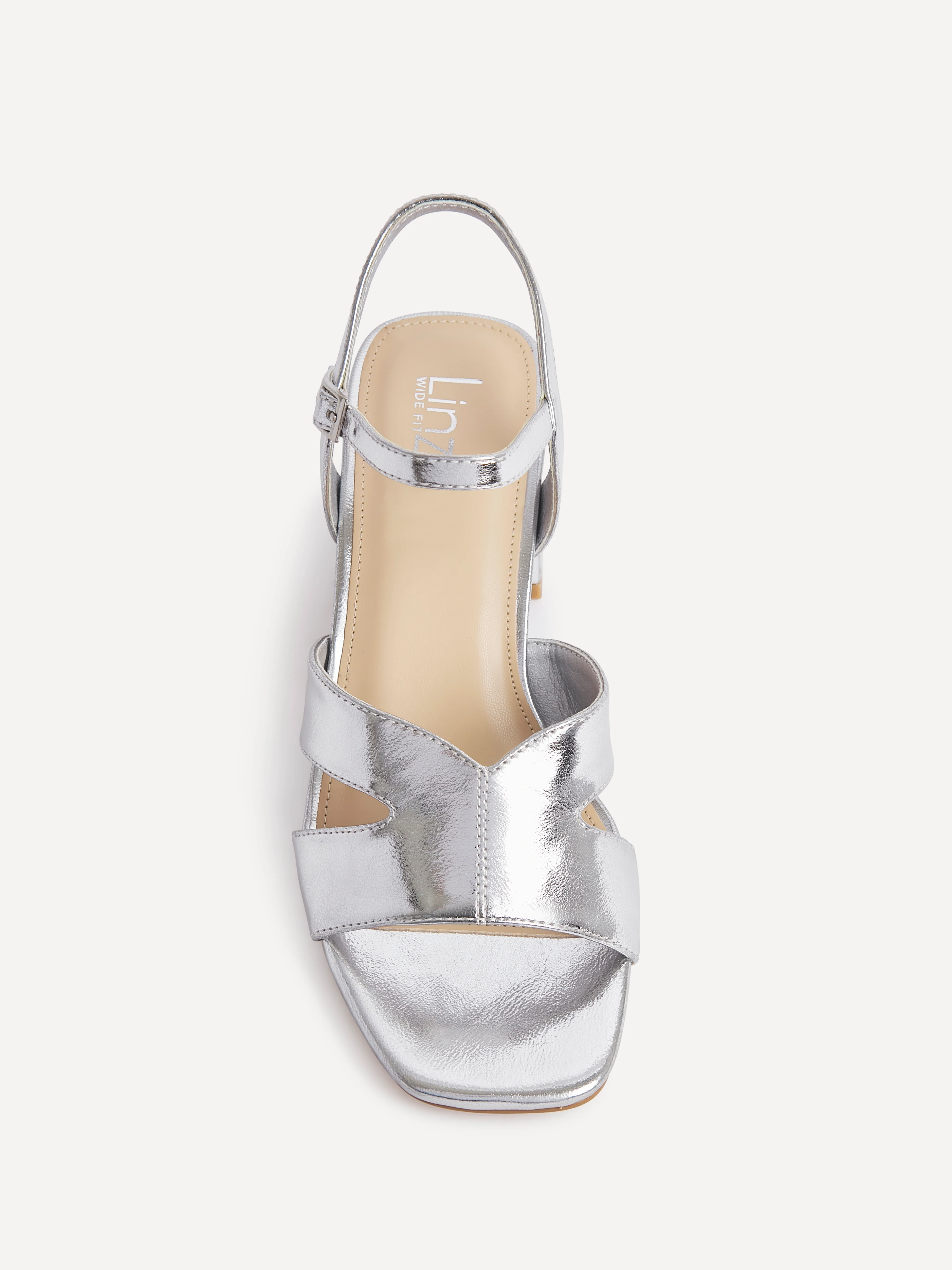 Empire Wide Fit Silver Block Heels - Image 4