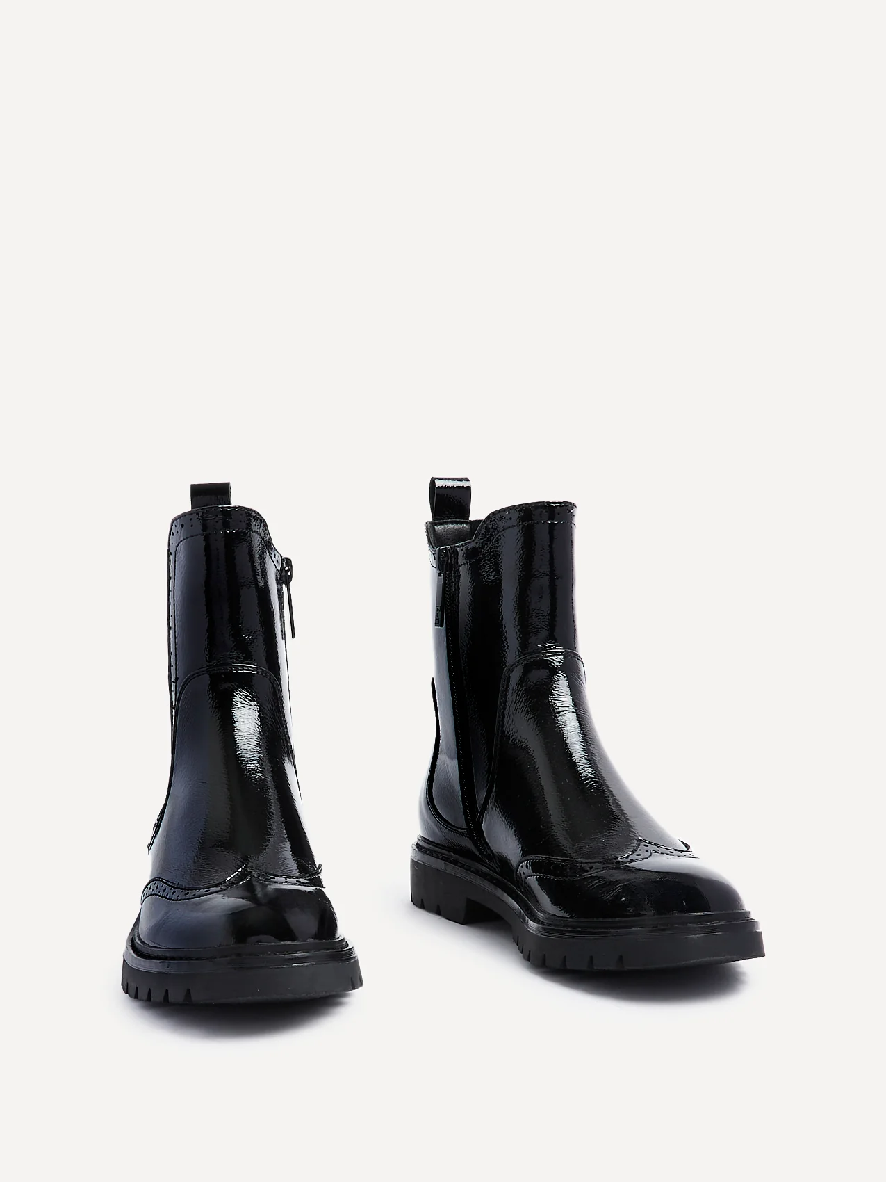 Esme Black Patent Chelsea Boots - Image 3