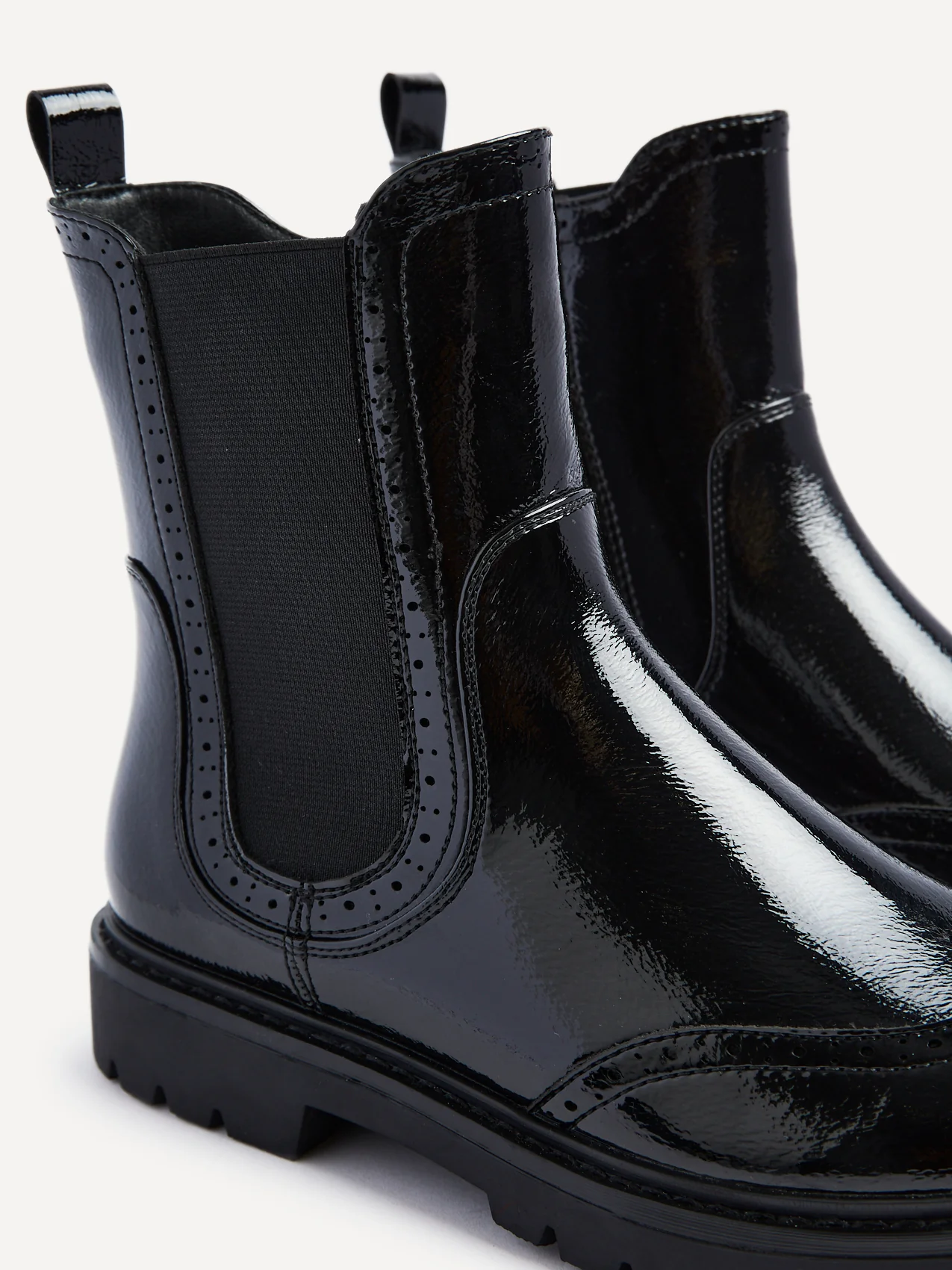 Esme Black Patent Chelsea Boots - Image 4