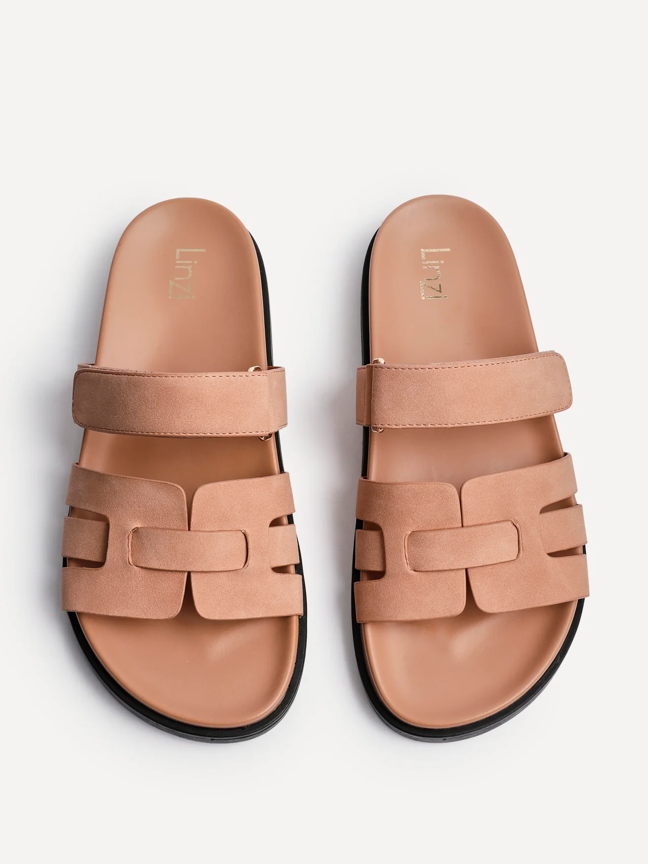 Essential Dusky Pink Faux Suede Sandals - Image 4