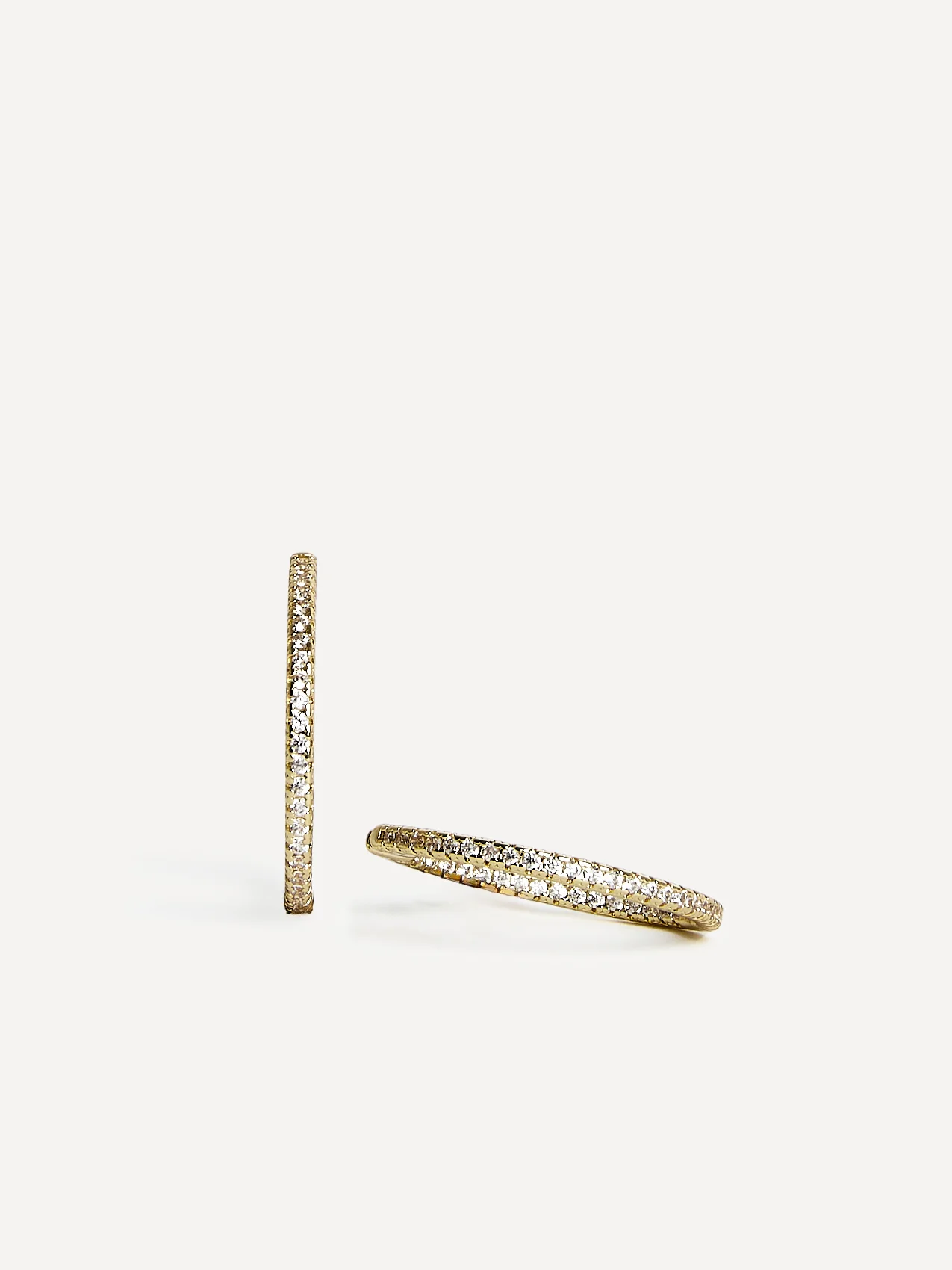 Eternal Gold Crystal Hoop Earrings - Image 4