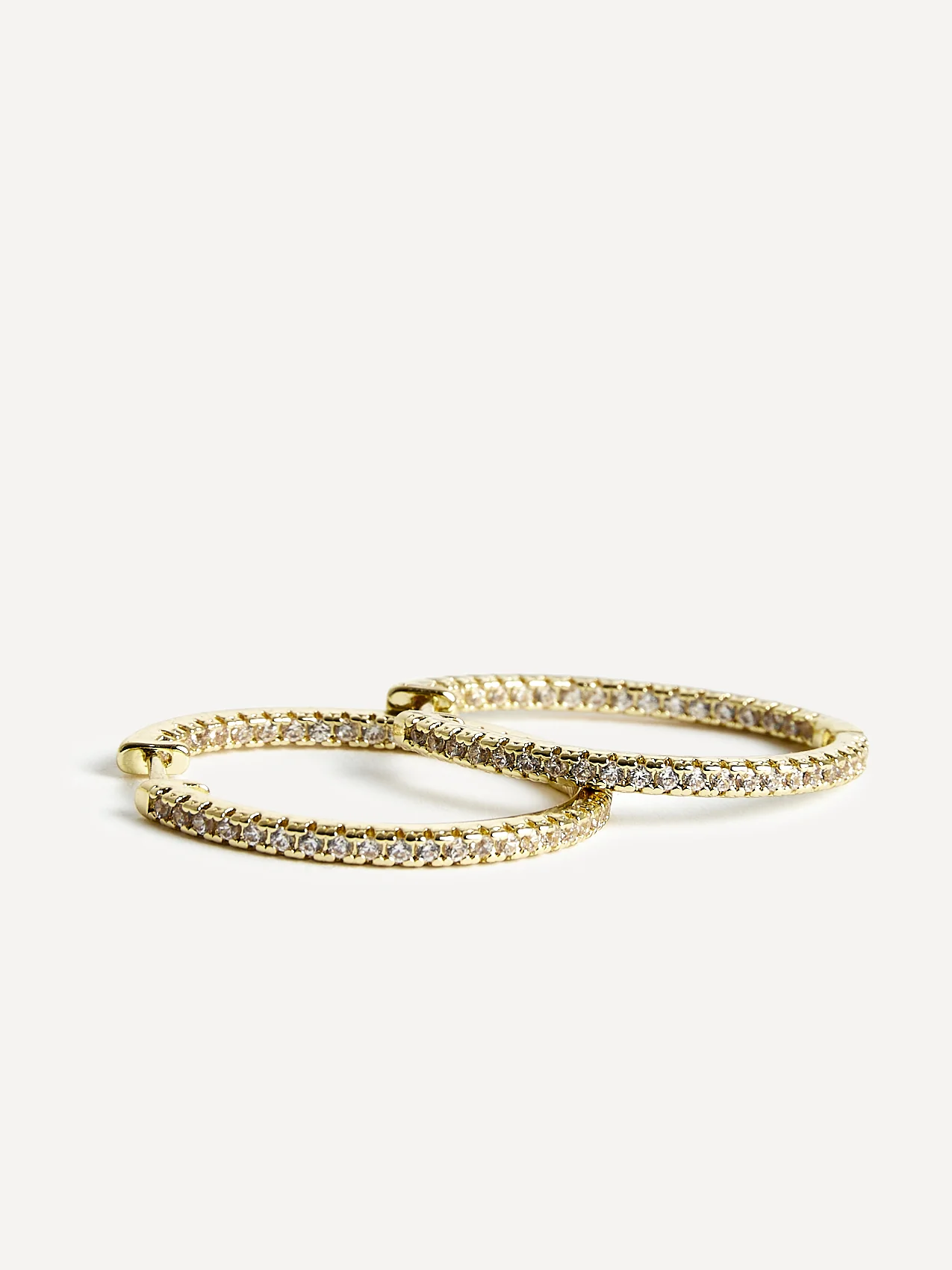 Eternal Gold Crystal Hoop Earrings - Image 5