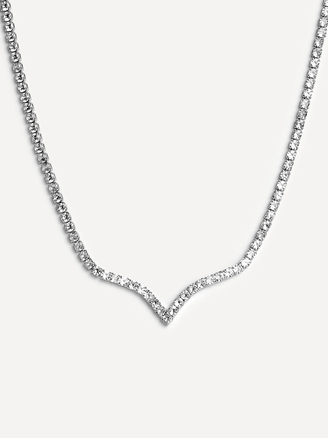 Evermore Silver Tennis Necklace - Image 3