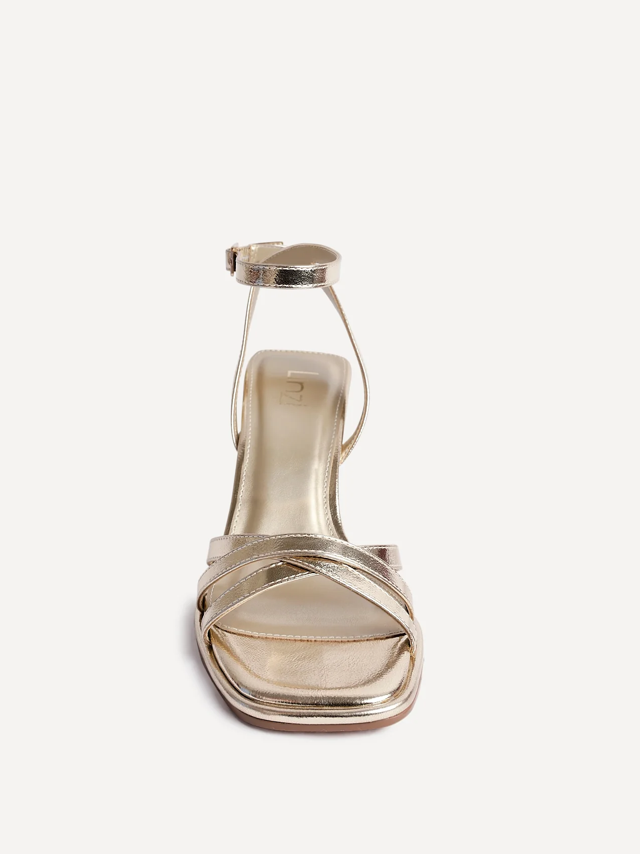 Faro Gold Strappy Heeled Sandals - Image 4