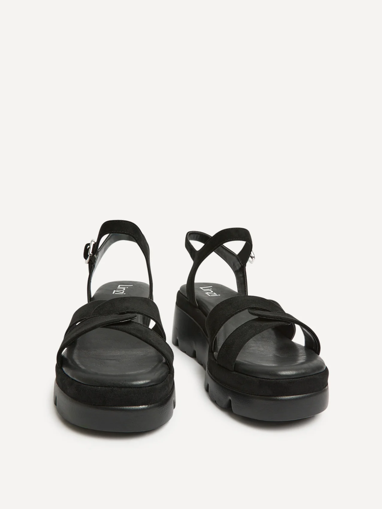 Fate Black Flatform Sandals - Image 3