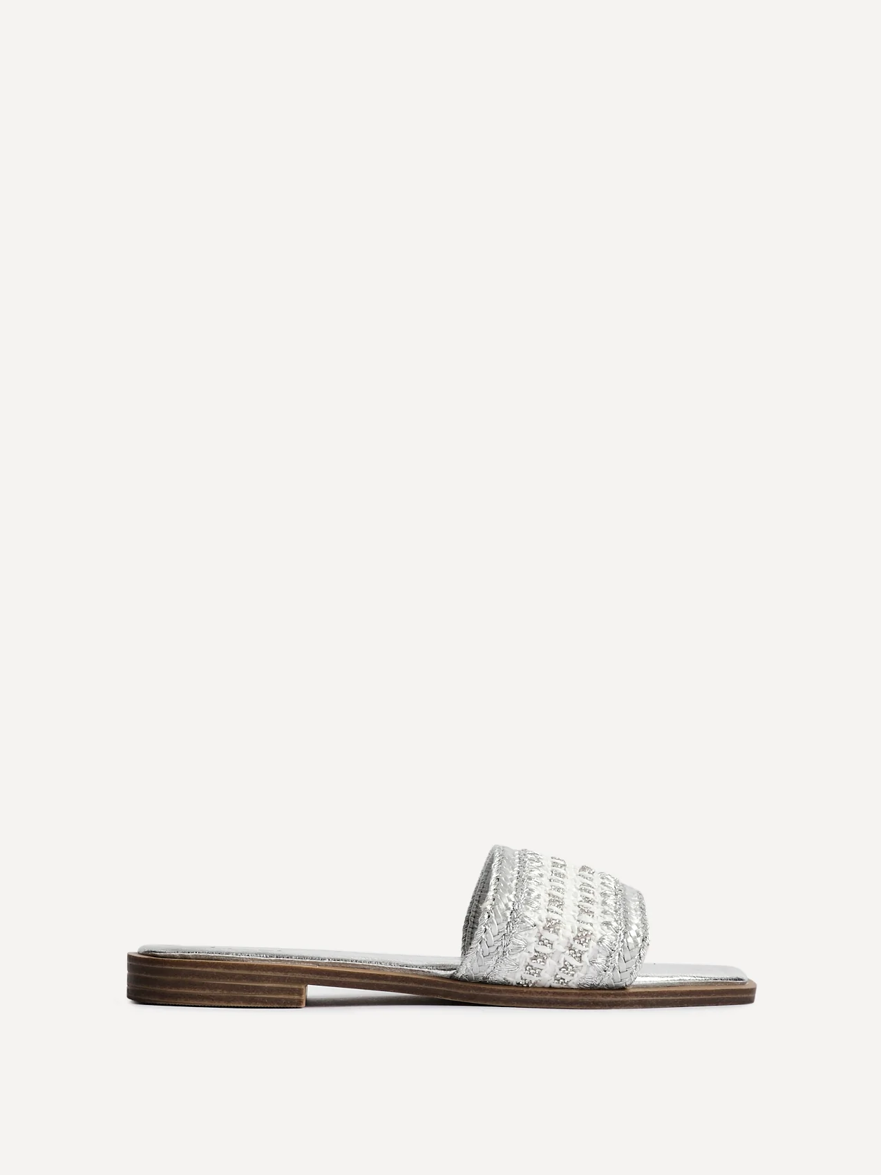 Fernanda Silver Slip On Sandals - Image 2