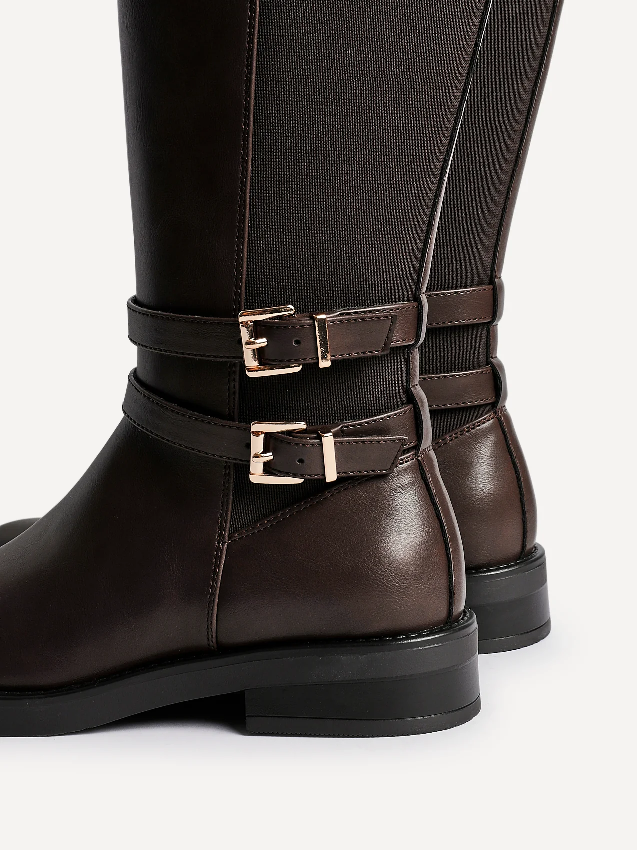 Fierce Brown Long Flat Boots - Image 3