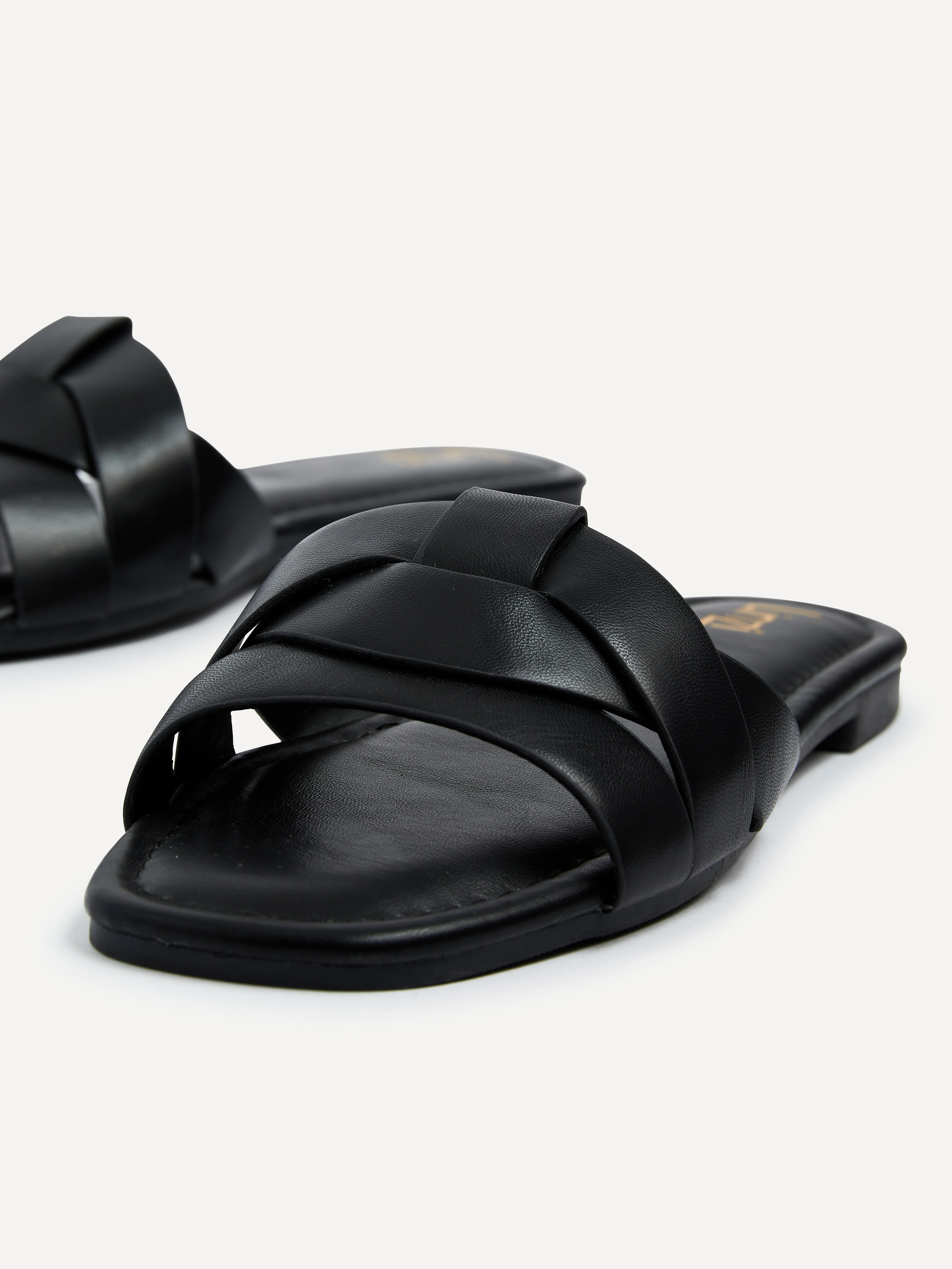 Fletcher Black Slider Sandals - Image 3