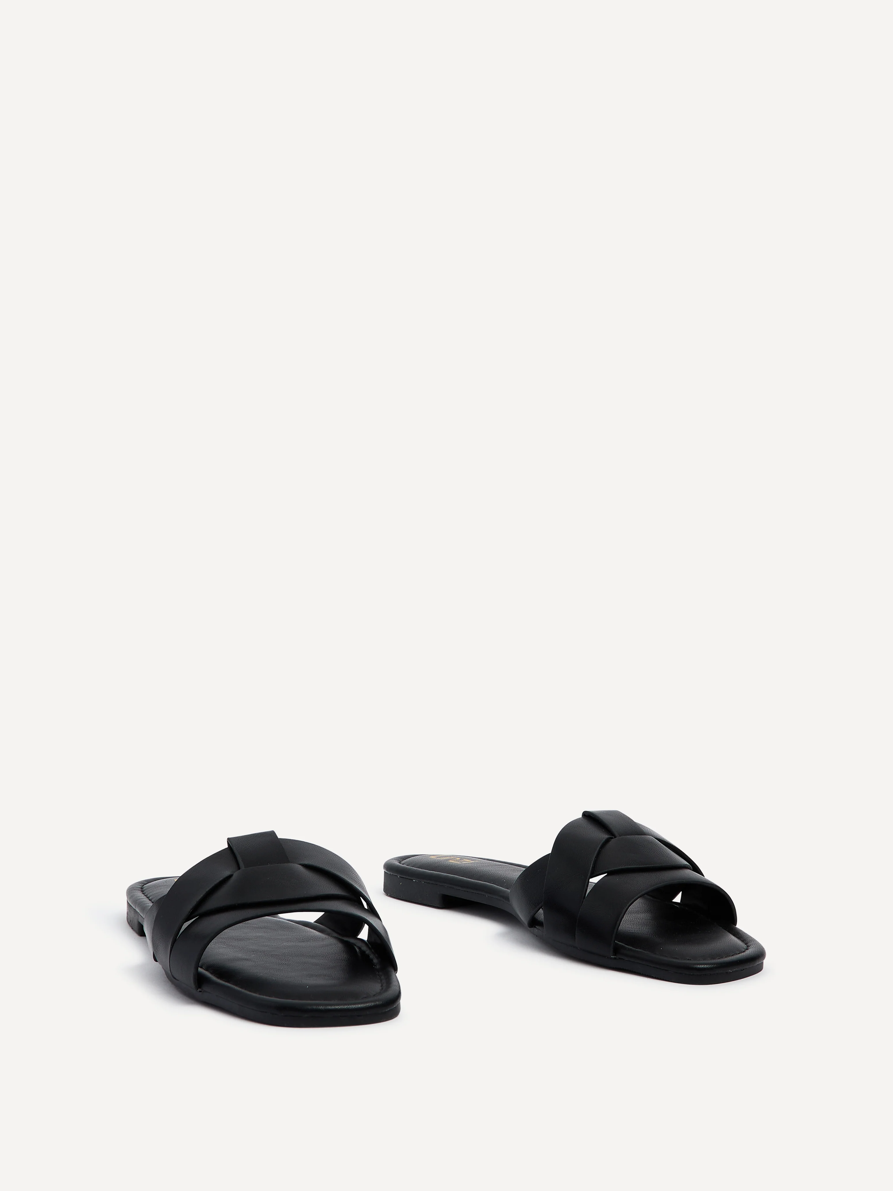 Fletcher Black Slider Sandals - Image 4