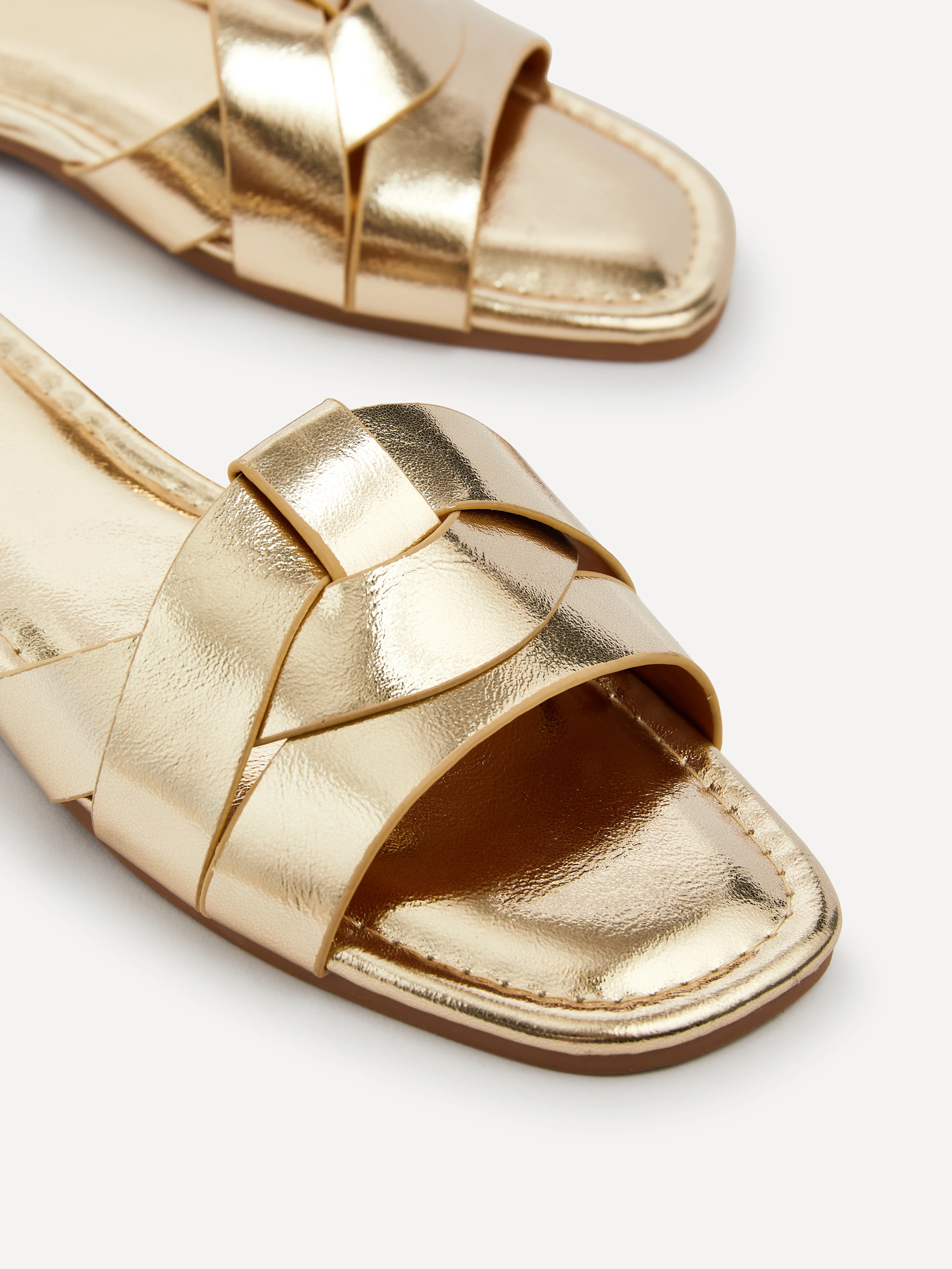 Fletcher Gold Slider Sandals - Image 3