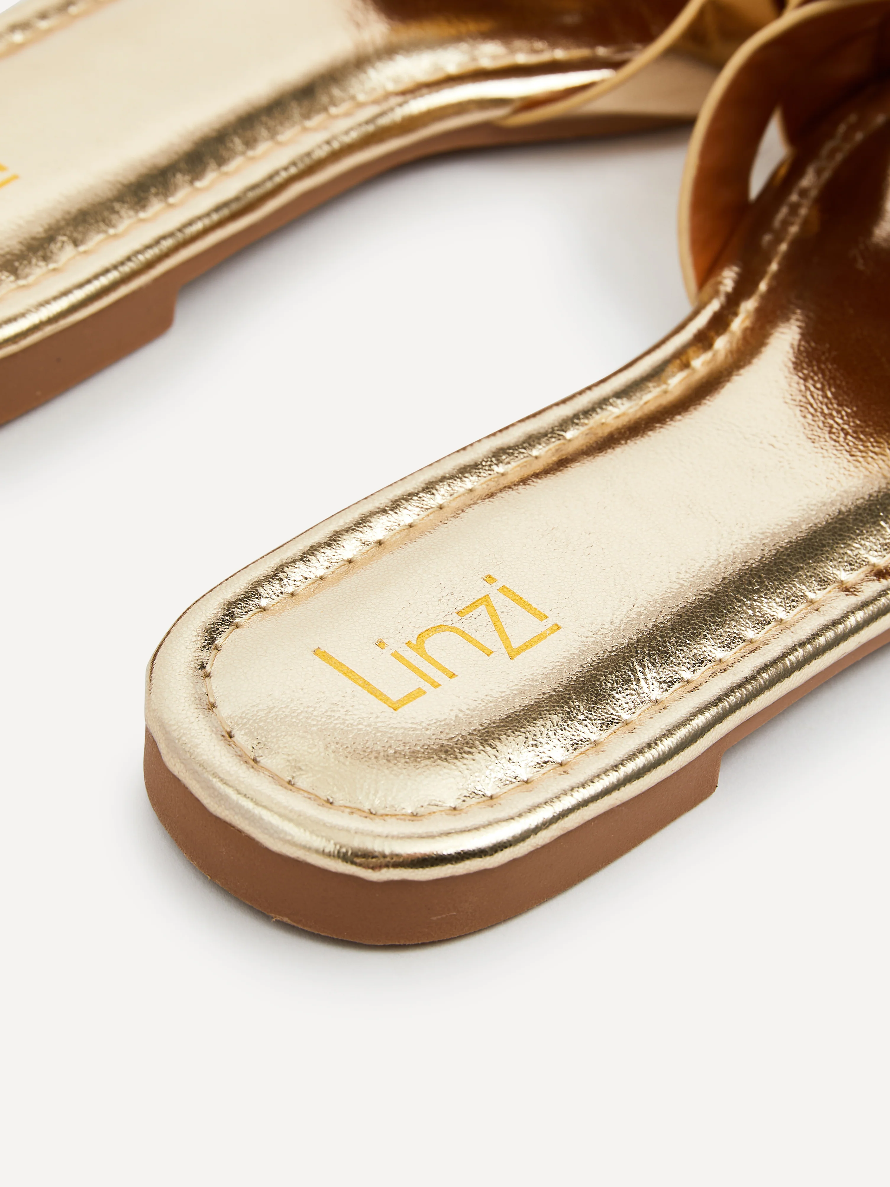 Fletcher Gold Slider Sandals - Image 5