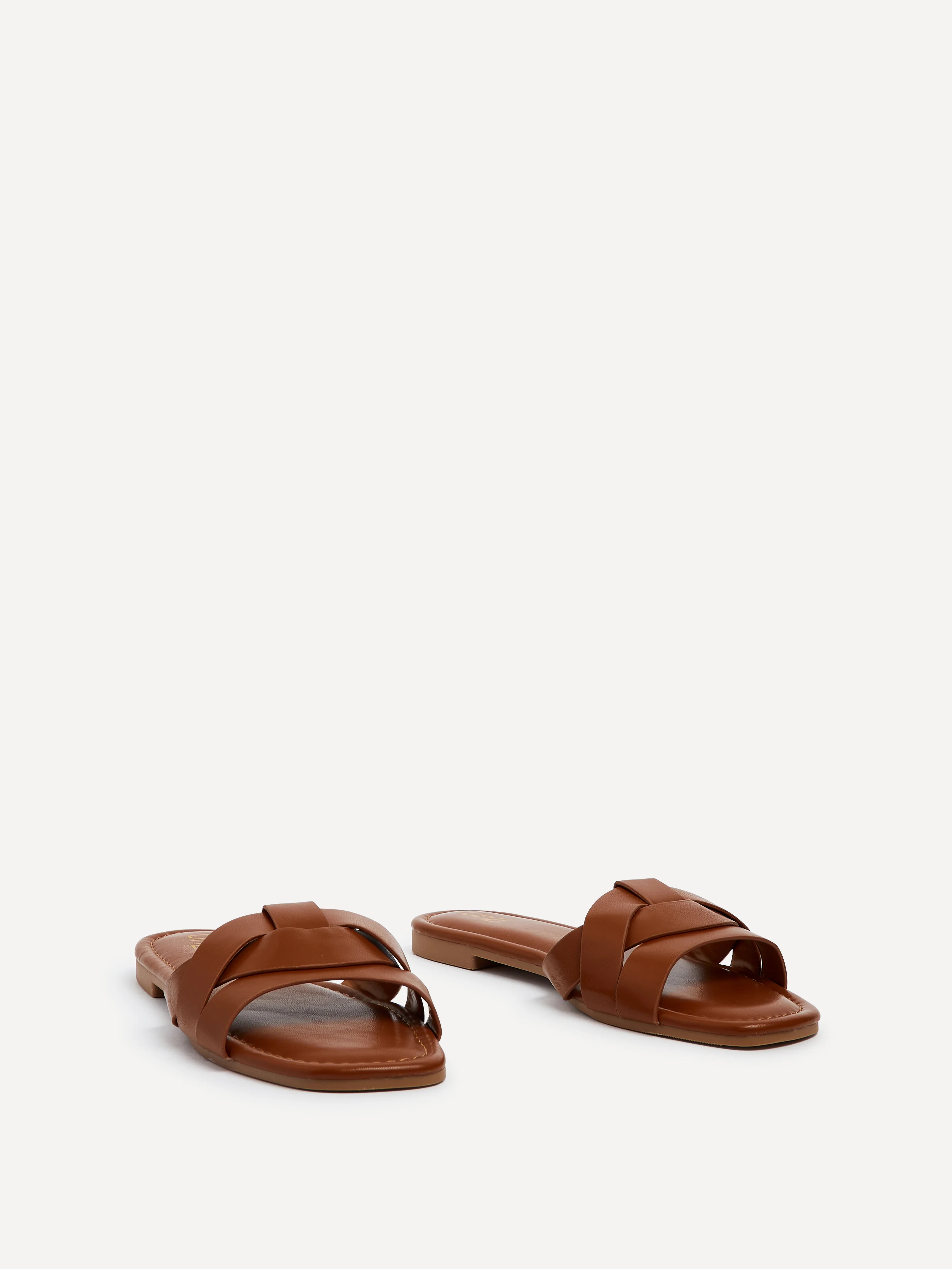 Fletcher Tan Slider Sandals - Image 4