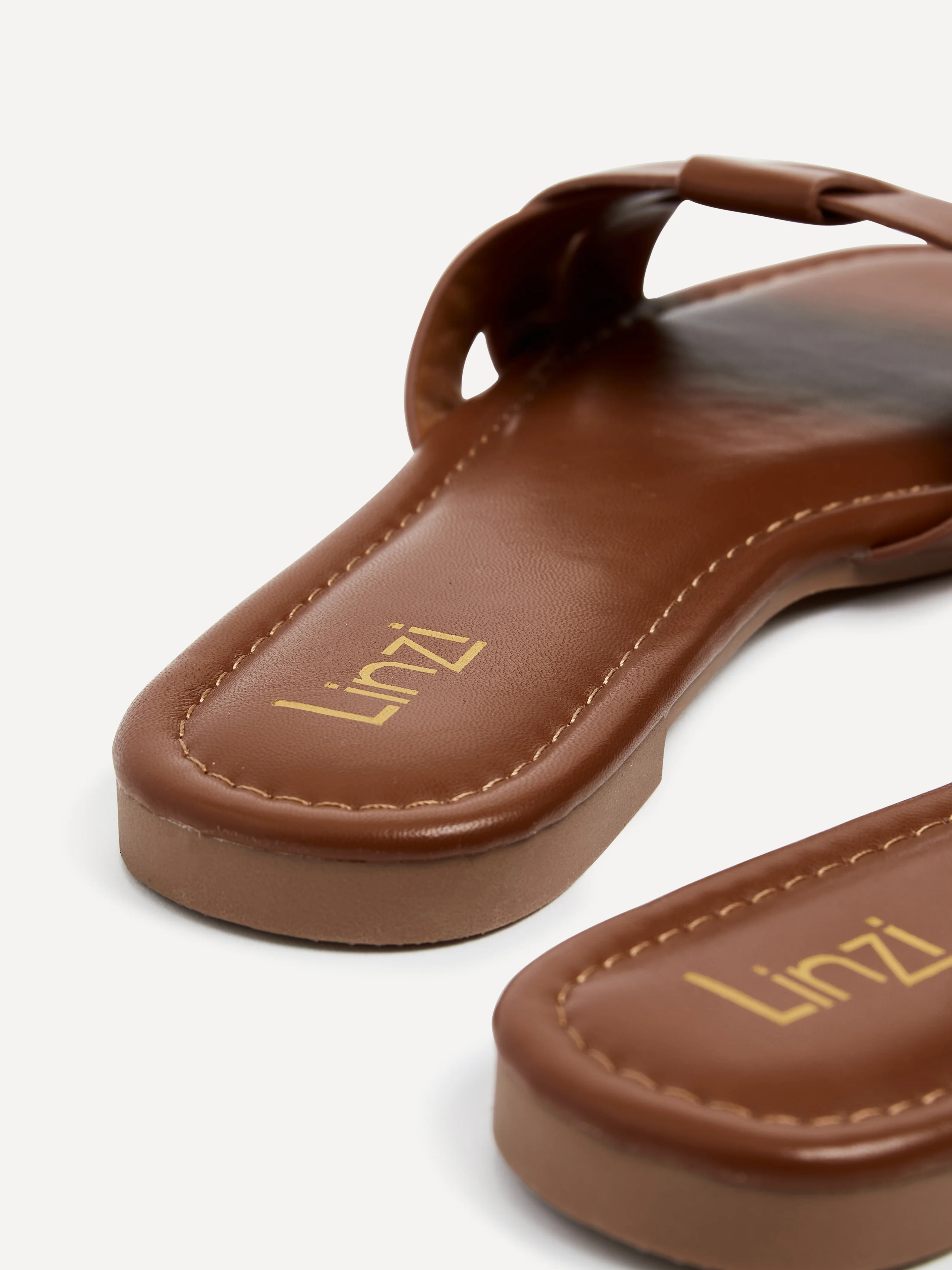 Fletcher Tan Slider Sandals - Image 5