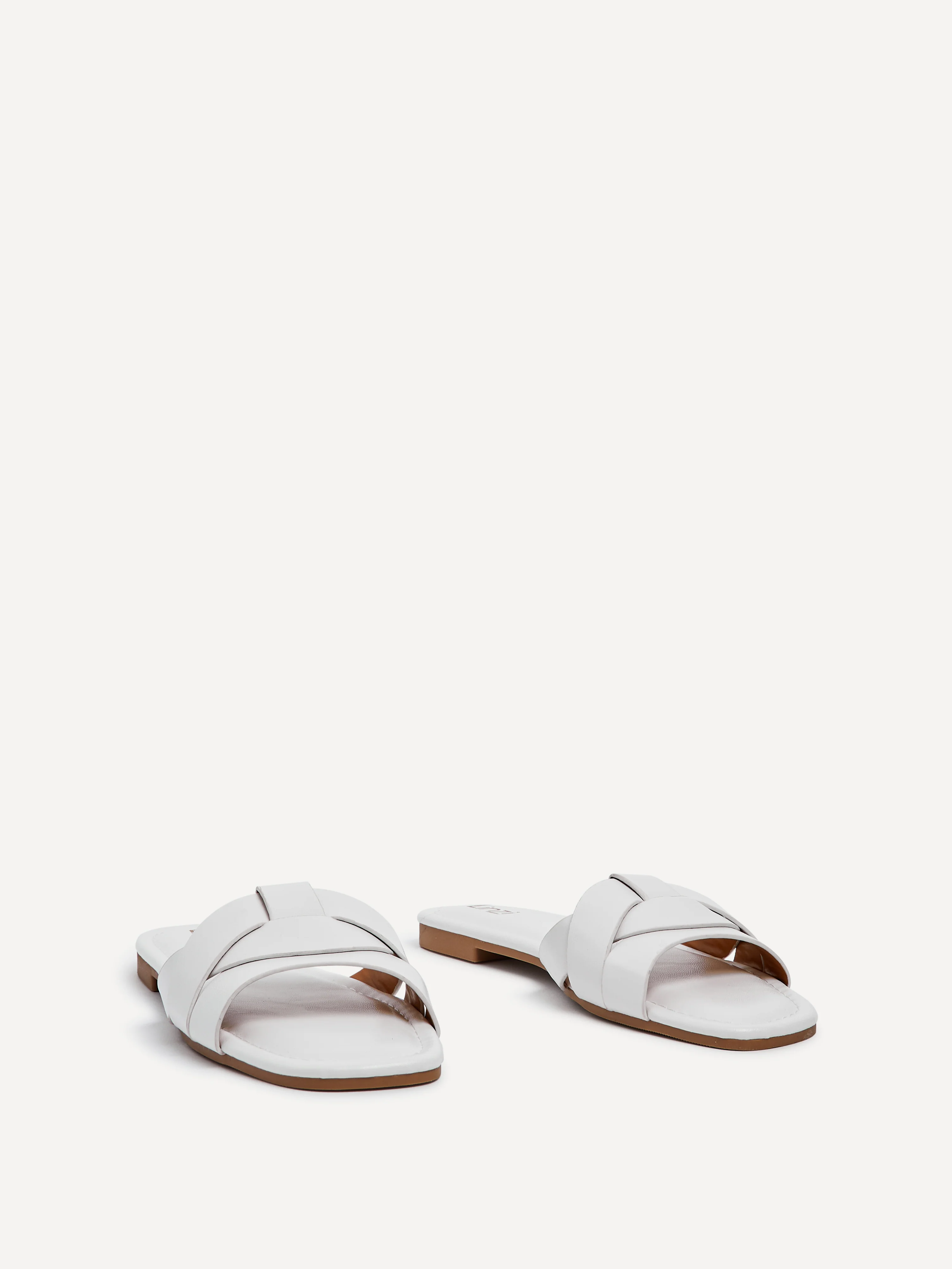 Fletcher White Slider Sandals - Image 4