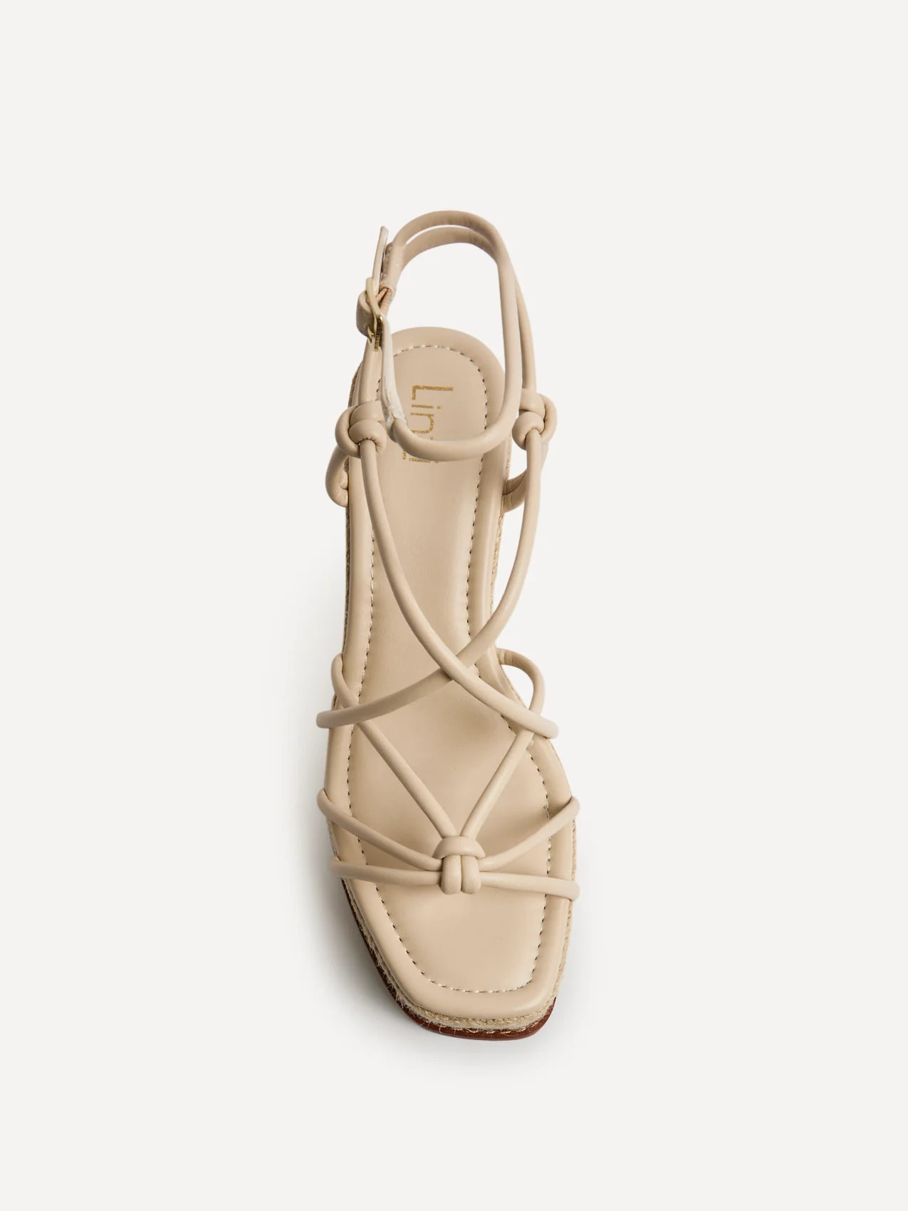 Gazed Nude Wedge Sandals - Image 4