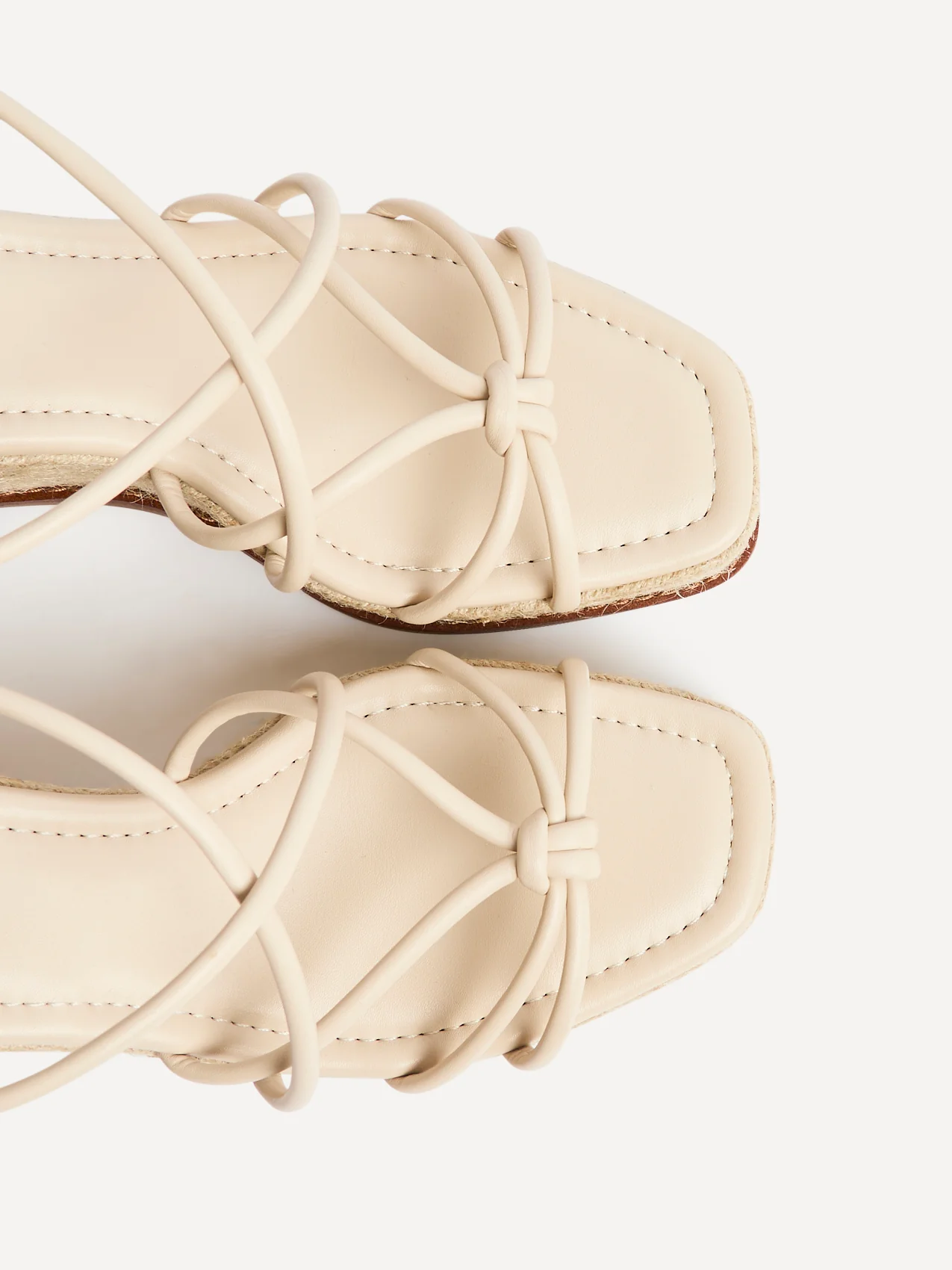 Gazed Nude Wedge Sandals - Image 5