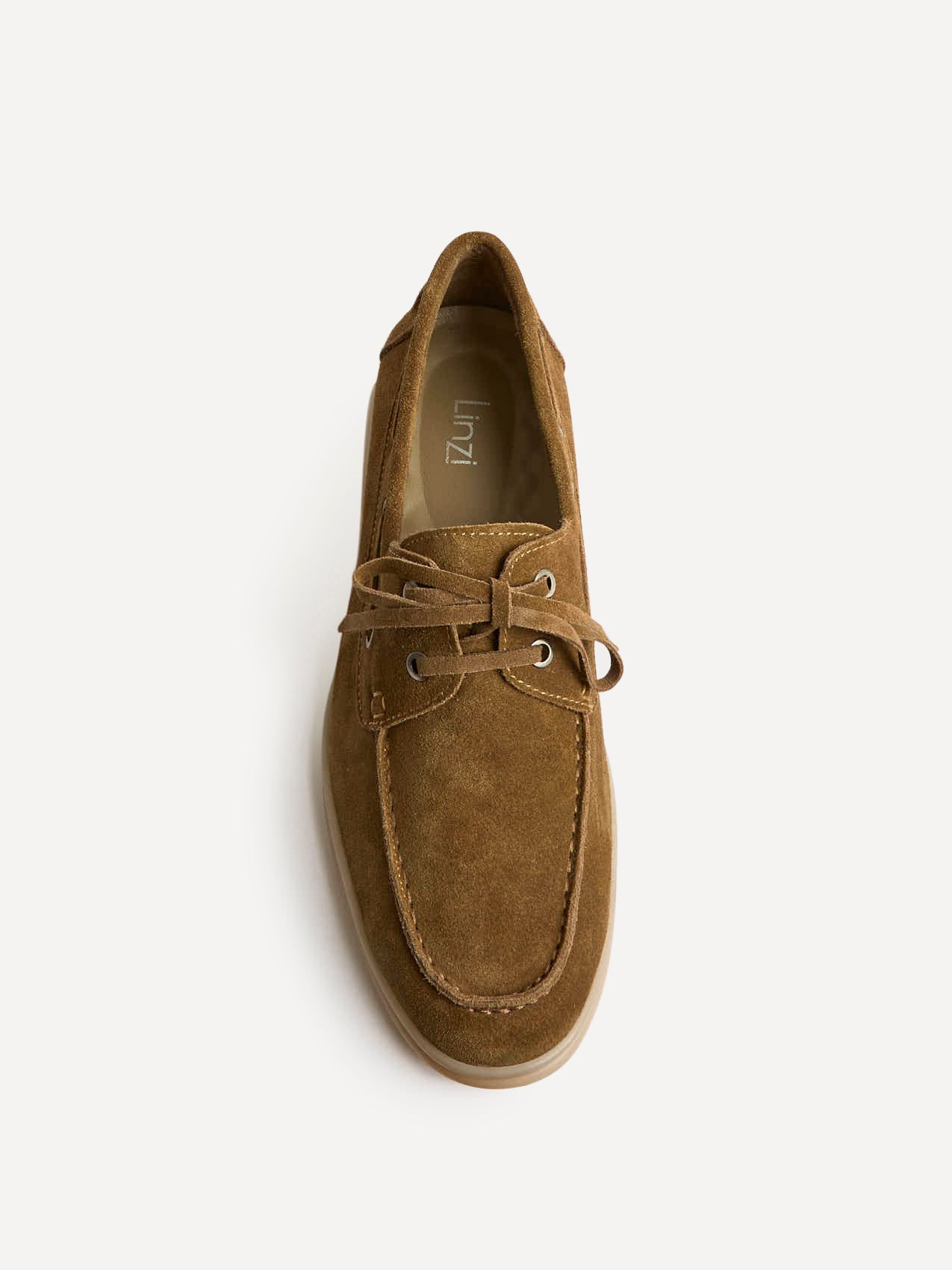 Gianni Mens Tan Suede Leather Boat Shoes - Image 4