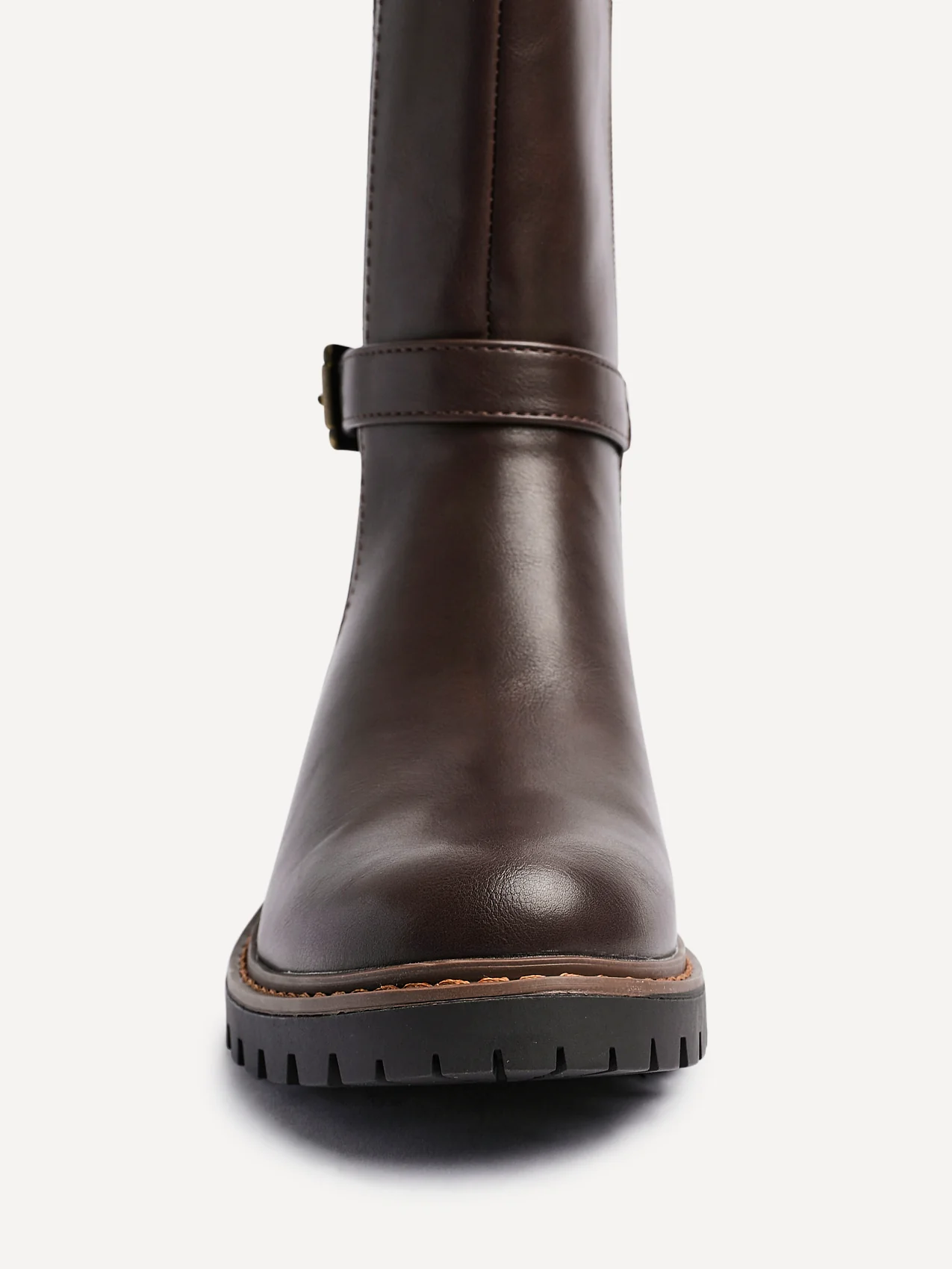 Gilded Brown Long Low Boots - Image 5
