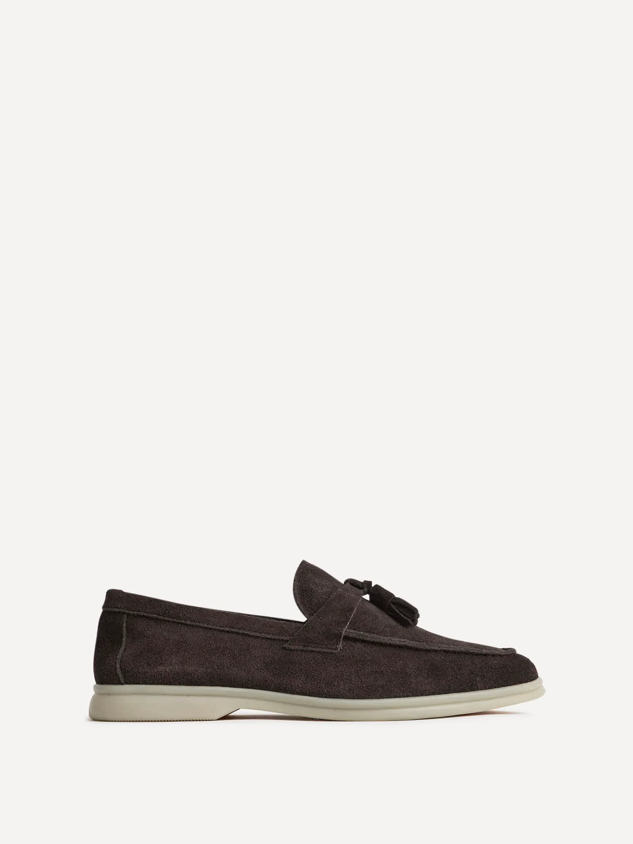 Giorgio Mens Brown Suede Leather Tassel Loafers - Image 2