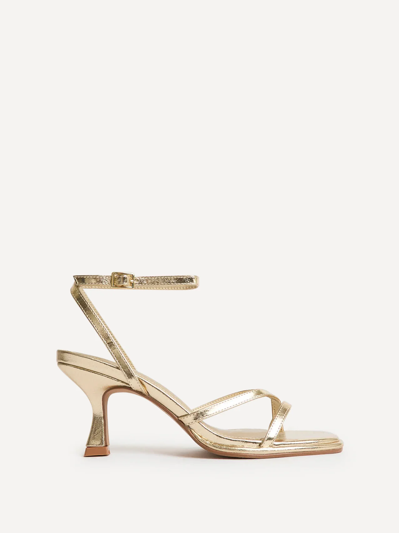 Glazed Gold Heeled Sandals - Image 2