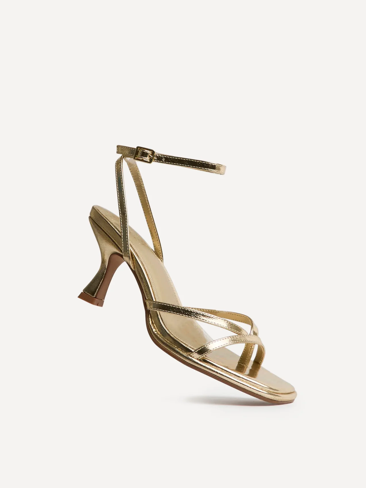 Glazed Gold Heeled Sandals - Image 5