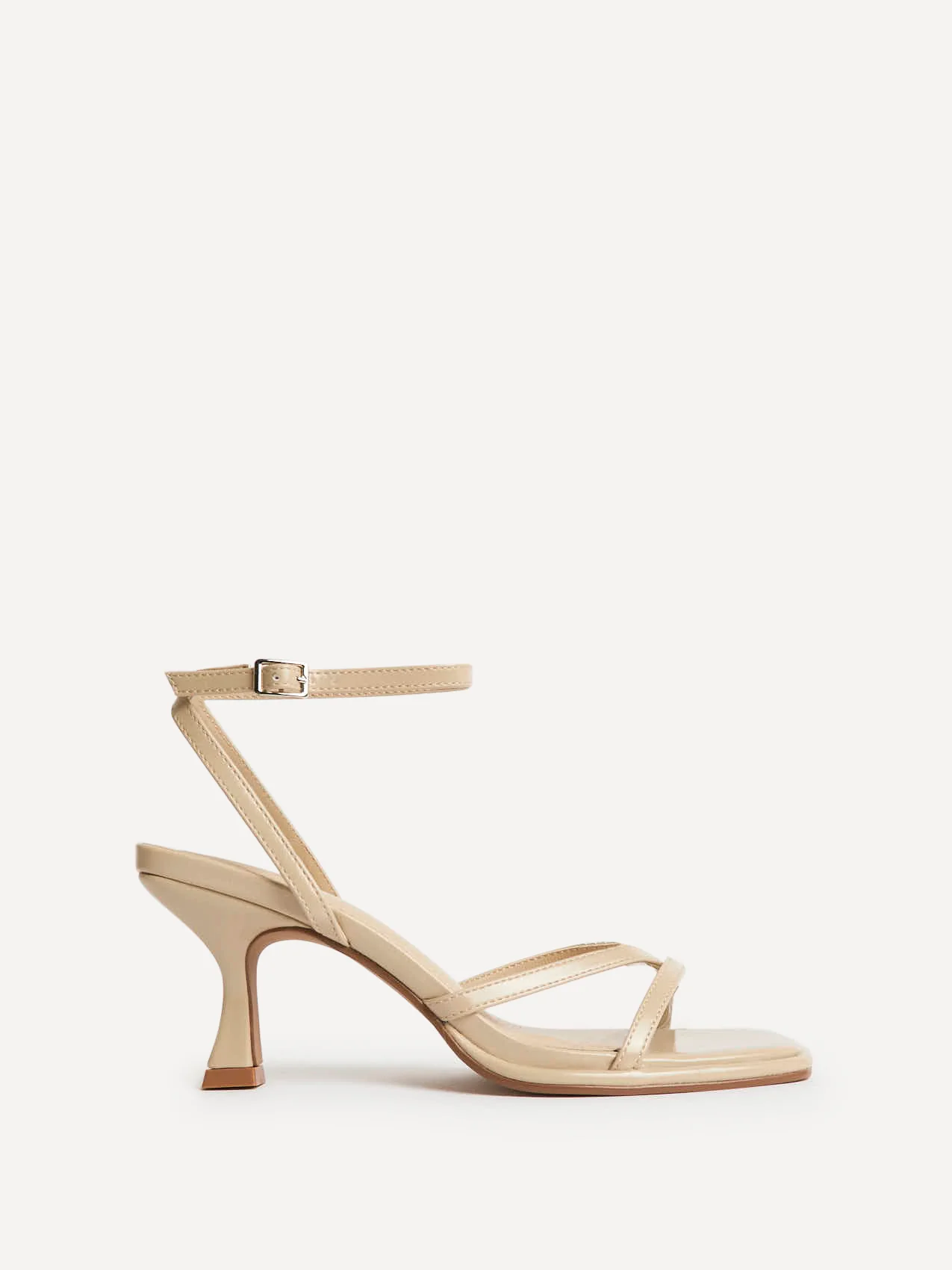 Glazed Nude Heeled Sandals - Image 2