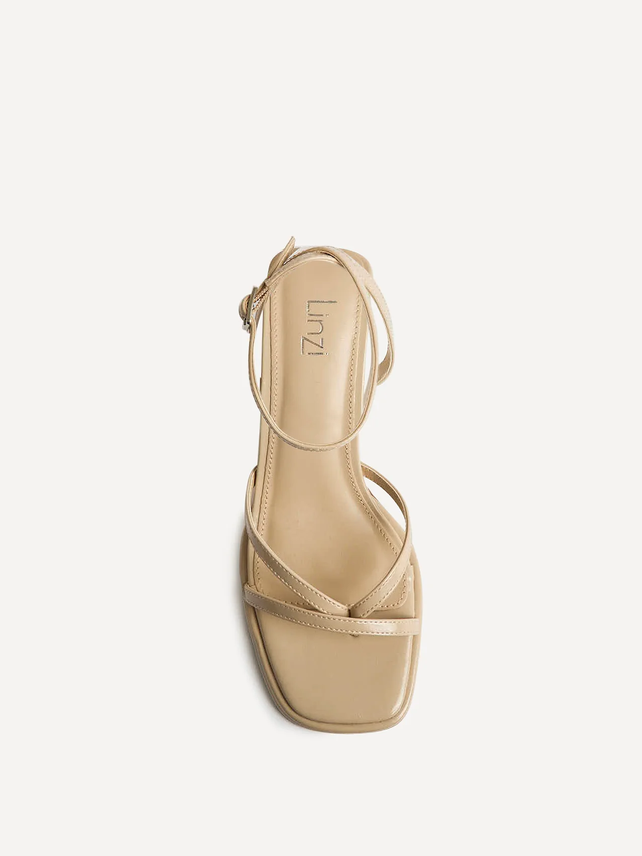 Glazed Nude Heeled Sandals - Image 4