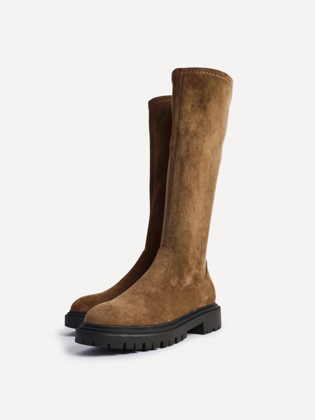 Hallie Tan Faux Suede Long Boots - Image 4