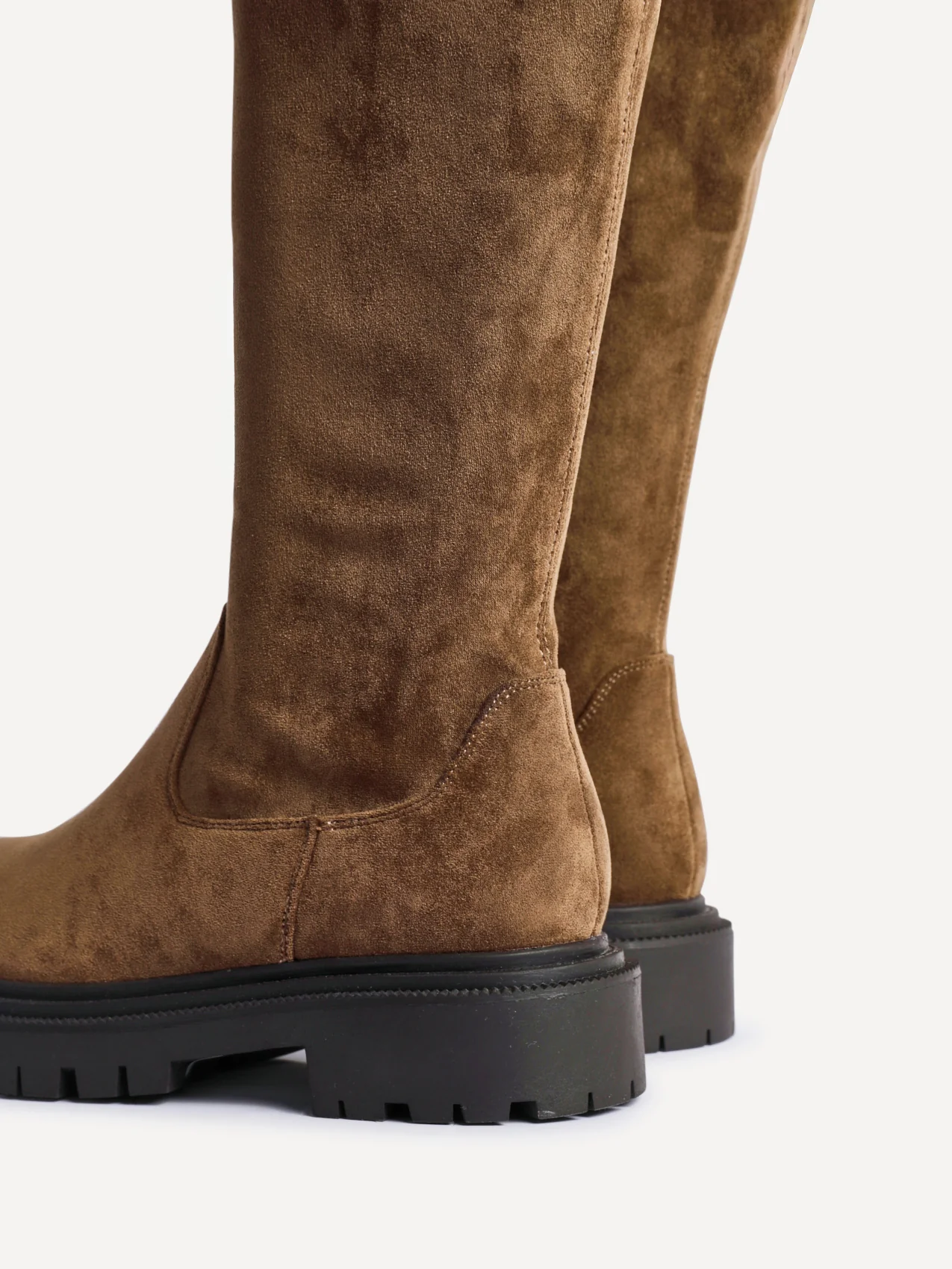 Hallie Tan Faux Suede Long Boots - Image 5