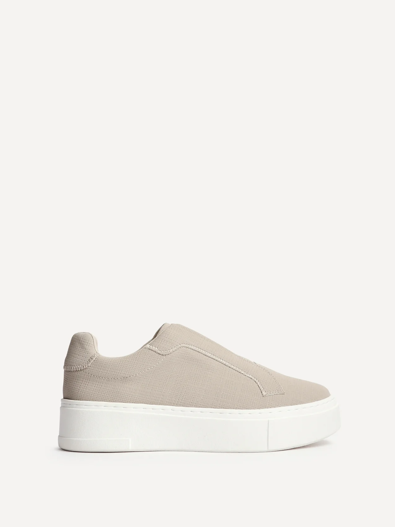Henley Taupe Textured Platform Trainers - Image 2