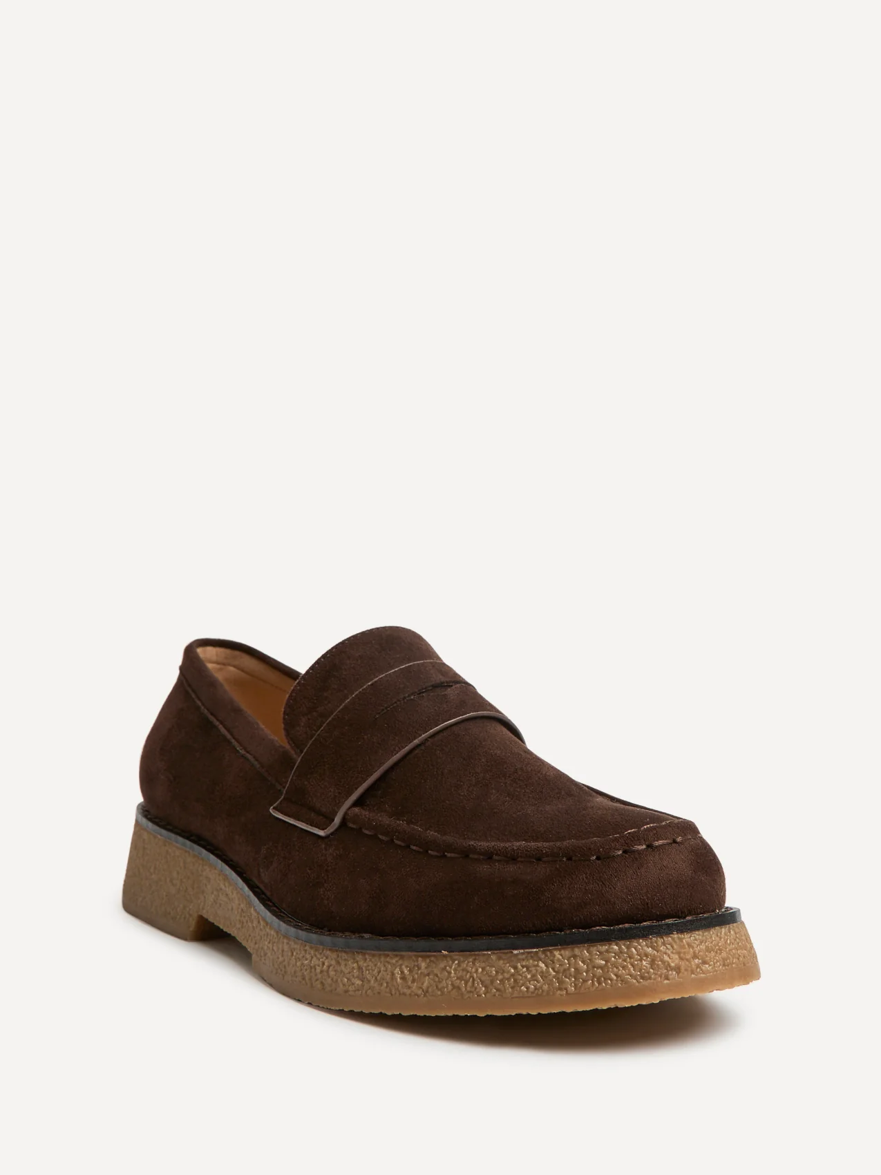 Hilton Brown Faux Suede Penny Loafer - Image 5