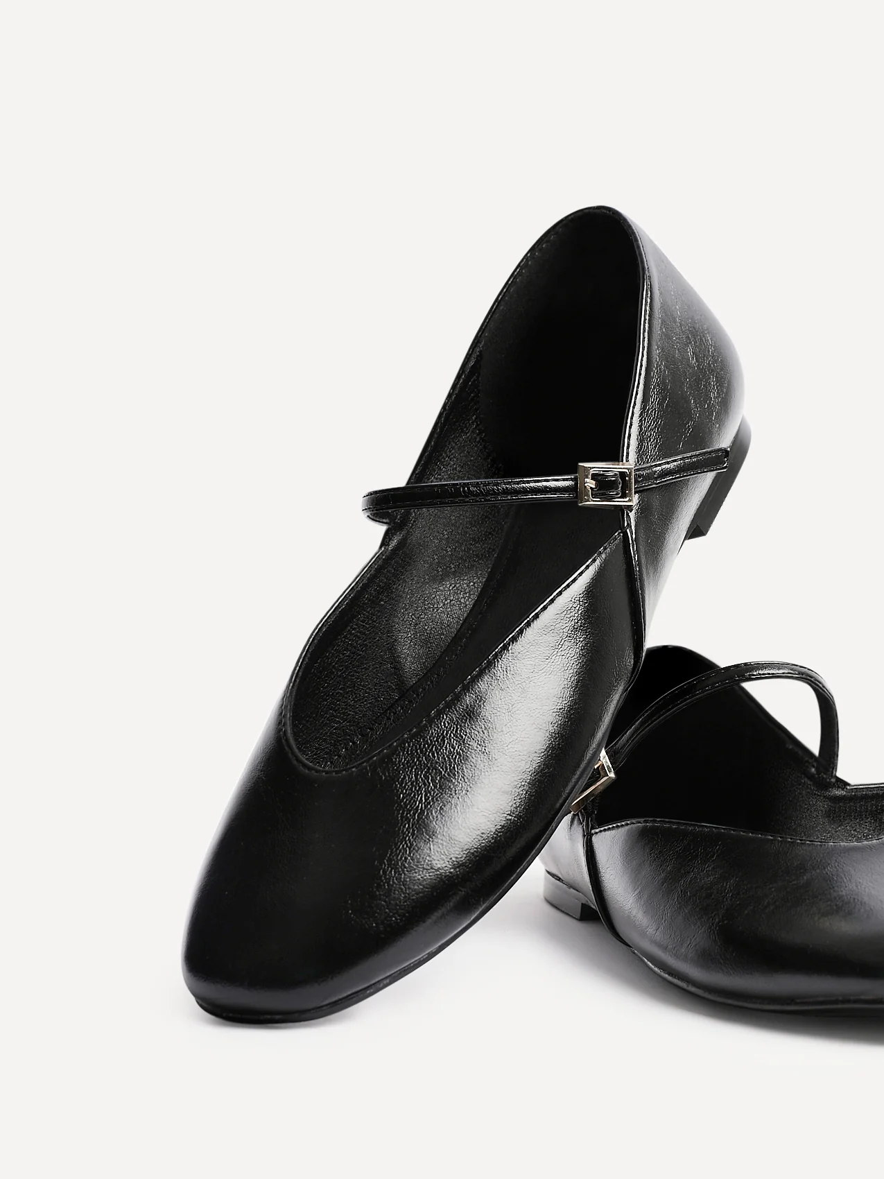 Hush Black Faux Leather Mary Jane Flats - Image 5
