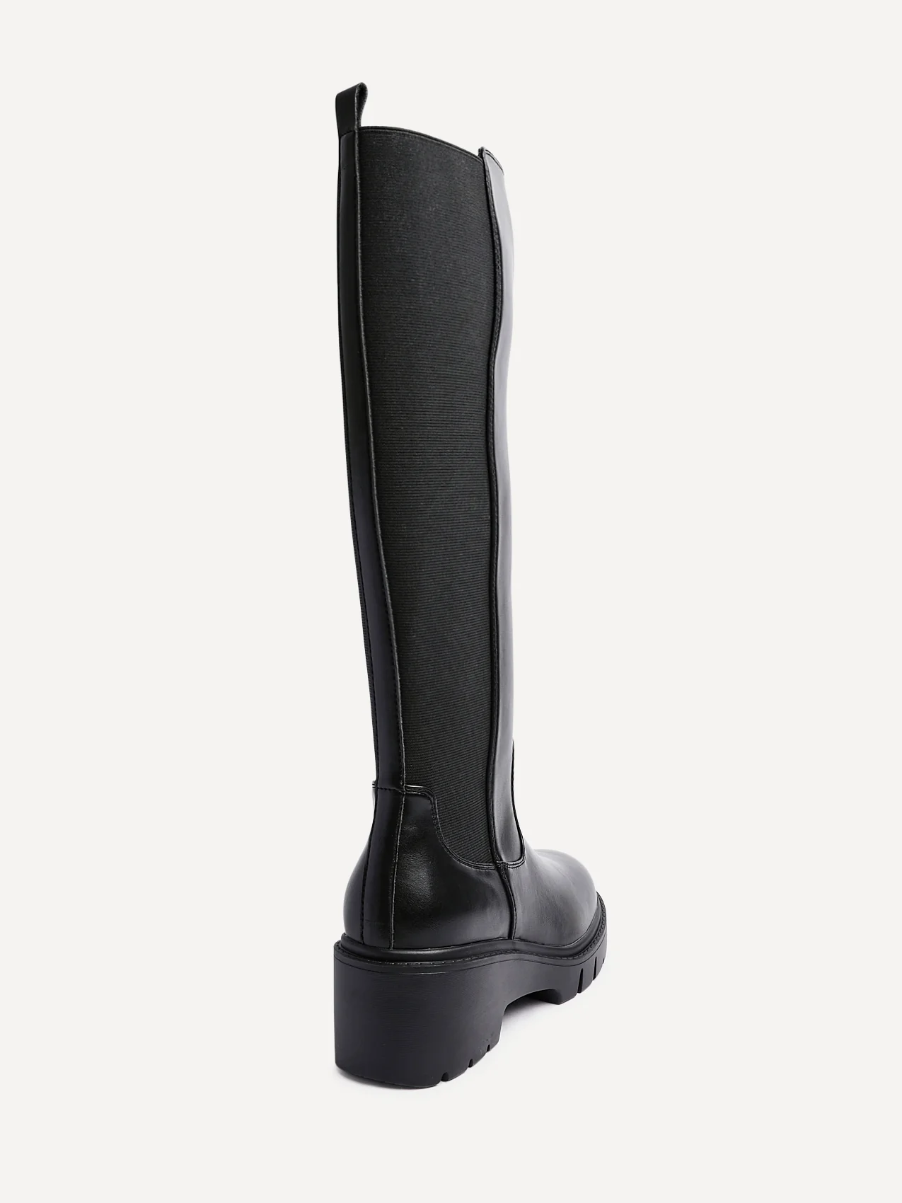 Hyland Black Long Wedged Boots - Image 5