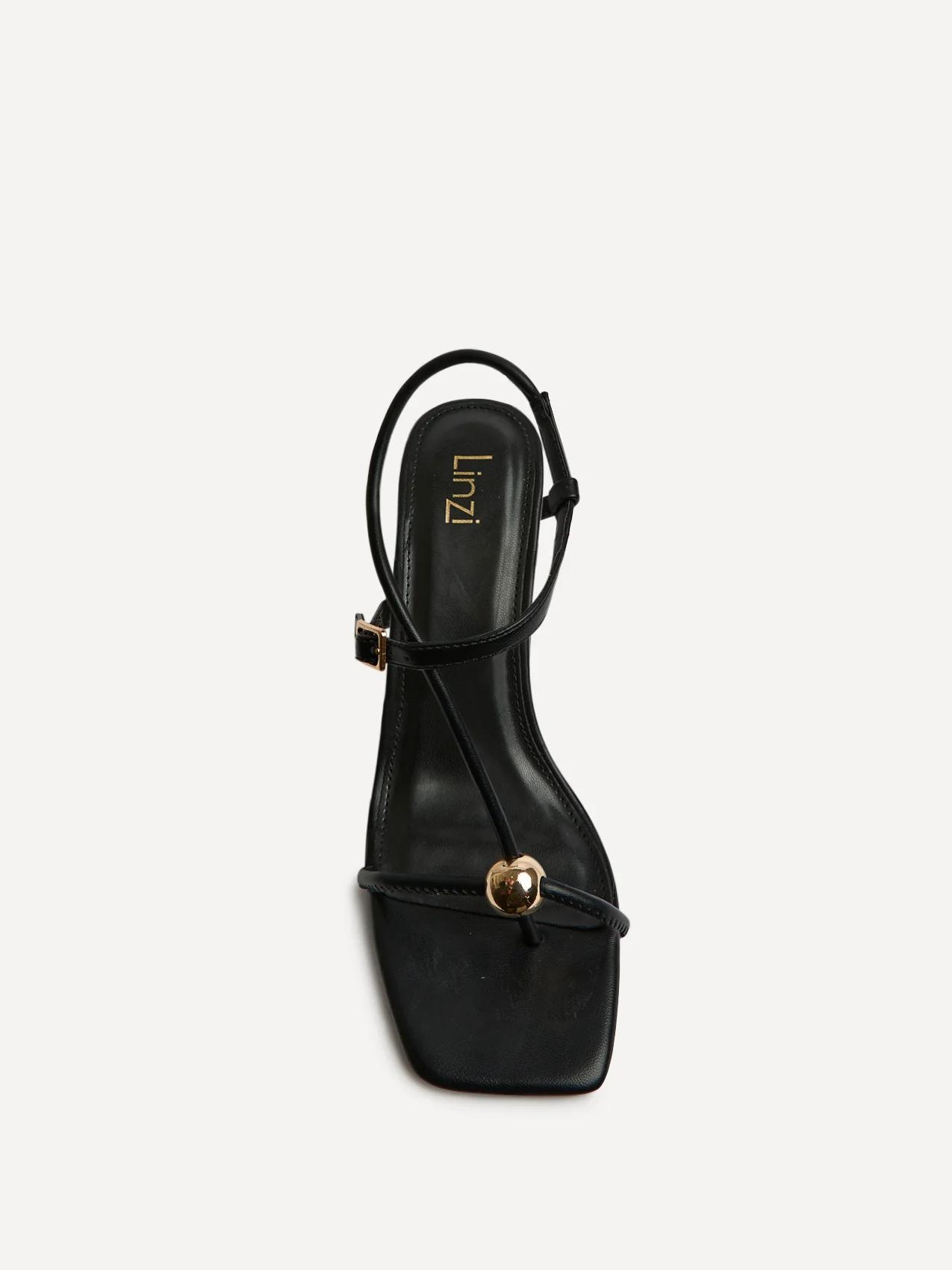 Immersed Black Heeled Sandals - Image 4