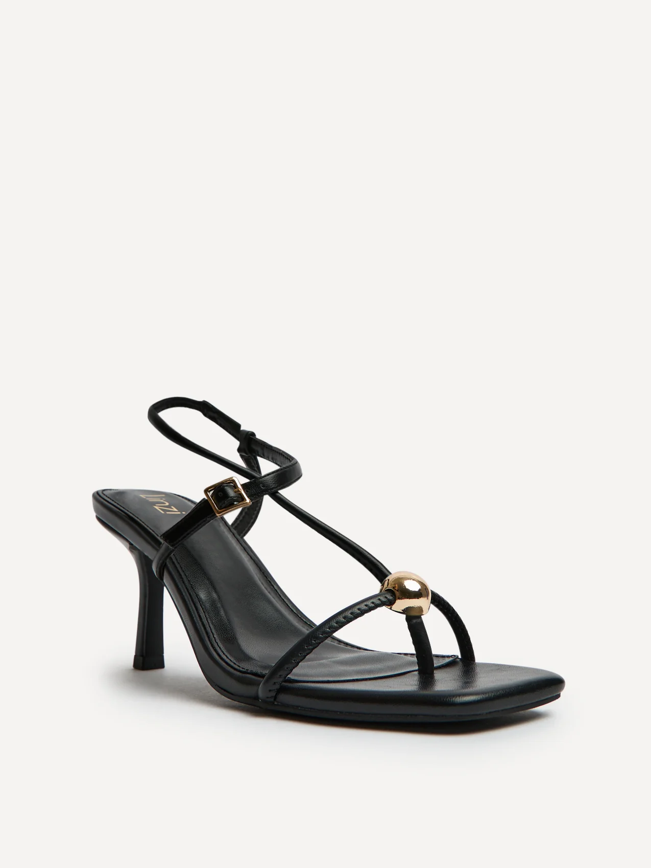 Immersed Black Heeled Sandals - Image 5