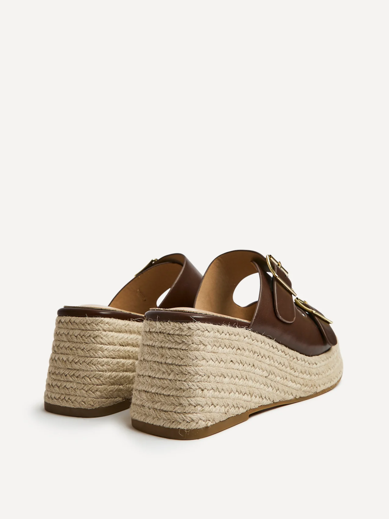 Impact Brown Espadrille Wedge Mules - Image 5